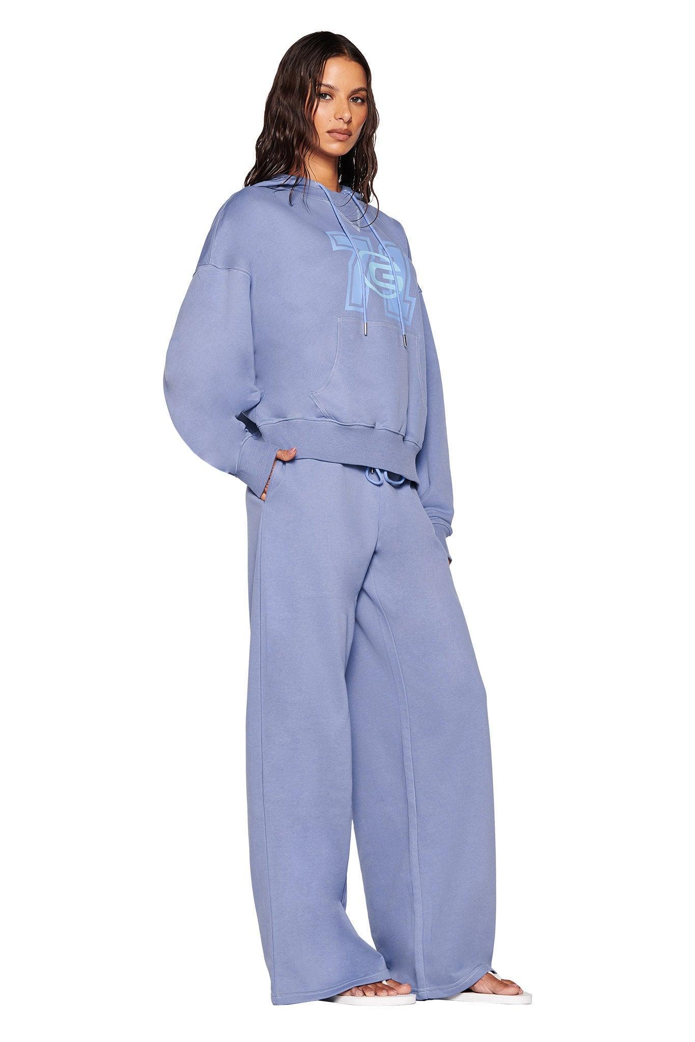 SPENCER HOODIE - BLUE : GREY BLUE Product Image