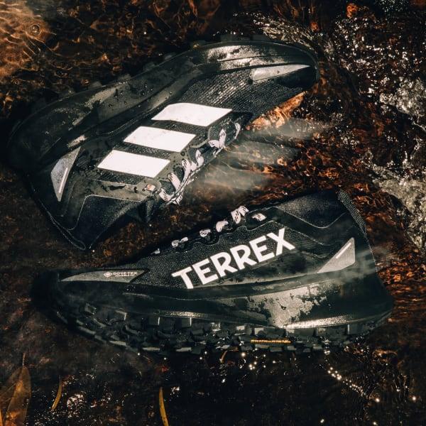 adidas Terrex Agravic GORE-TEX Trail Running Shoes Silver Green 9.5 Womens Product Image