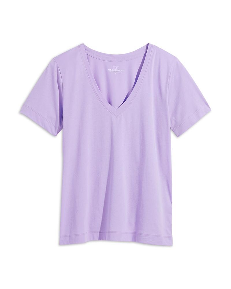 Vineyard Vines Striped V Neck Cotton Tee Product Image