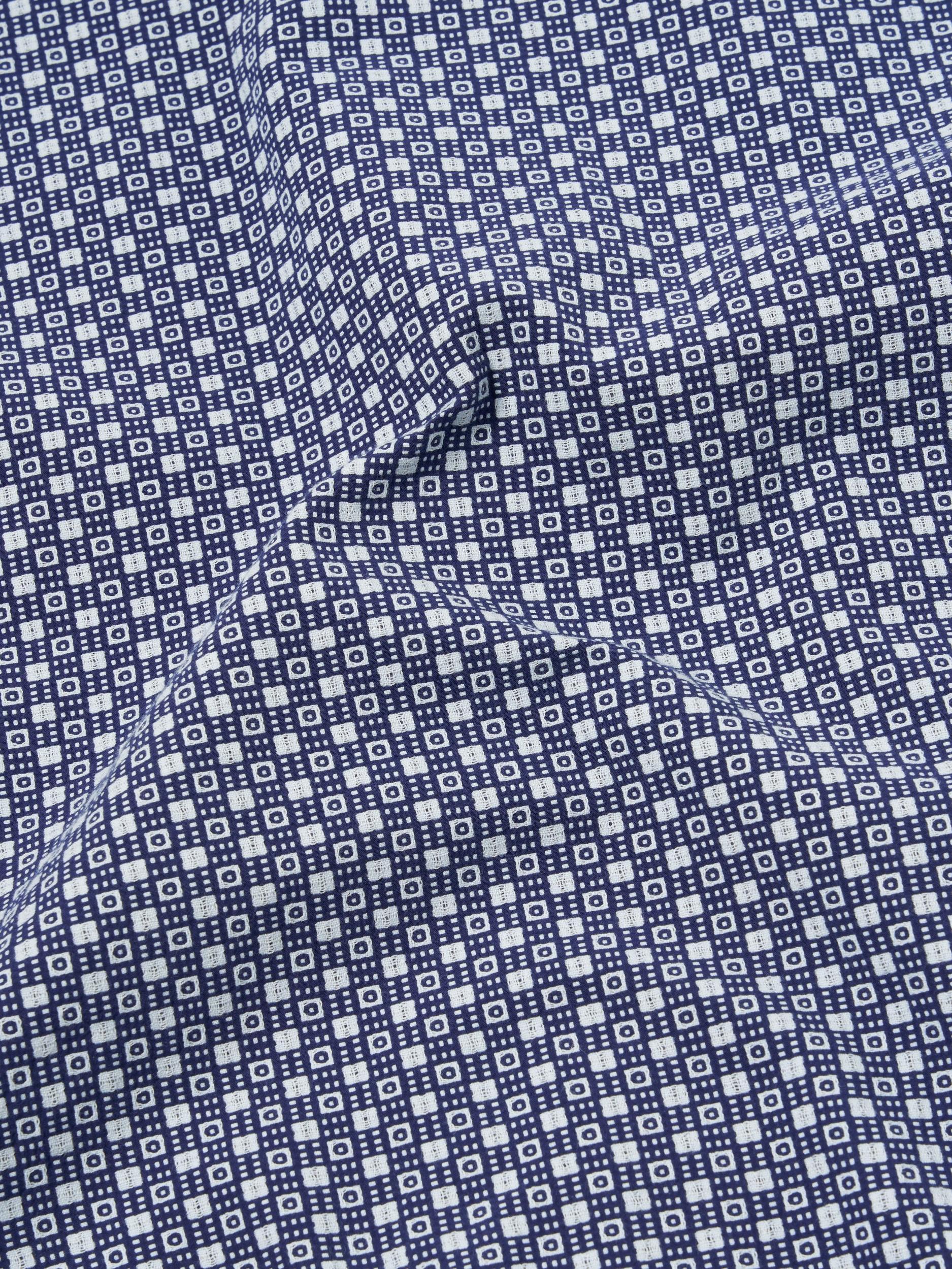 Universal Works Dean Road Shirt in Navy Tile 3 Cotton Product Image