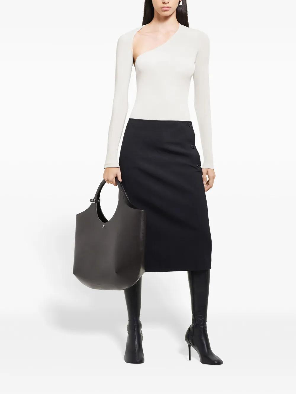 COURRÈGES Slash Asymmetric Top In Beige Product Image