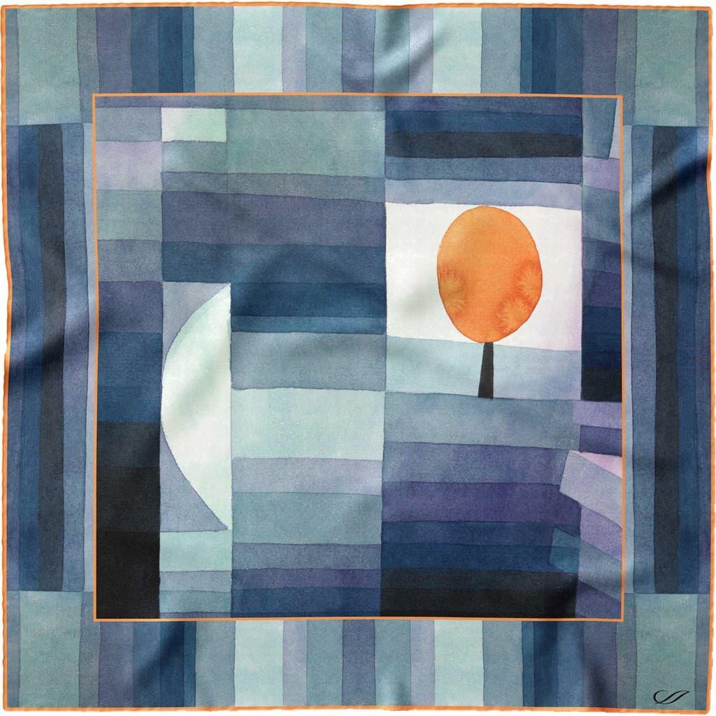 Elizabetta The Harbinger of Autumn - Hand Rolled Silk Neckerchief for Men in Blue at Nordstrom Product Image