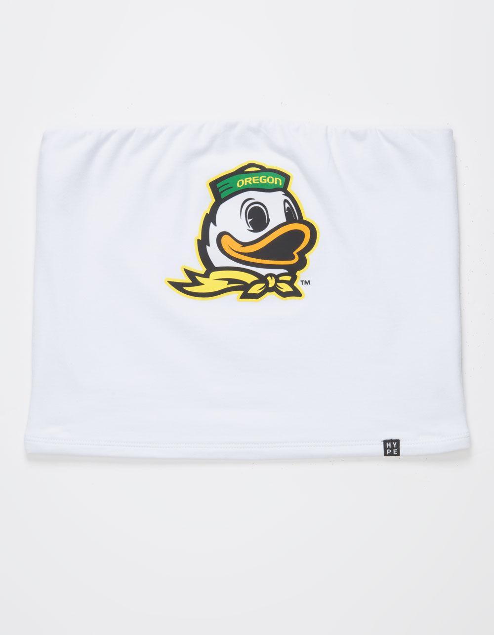 HYPE AND VICE University of Oregon Womens Tube Top - WHITE Product Image