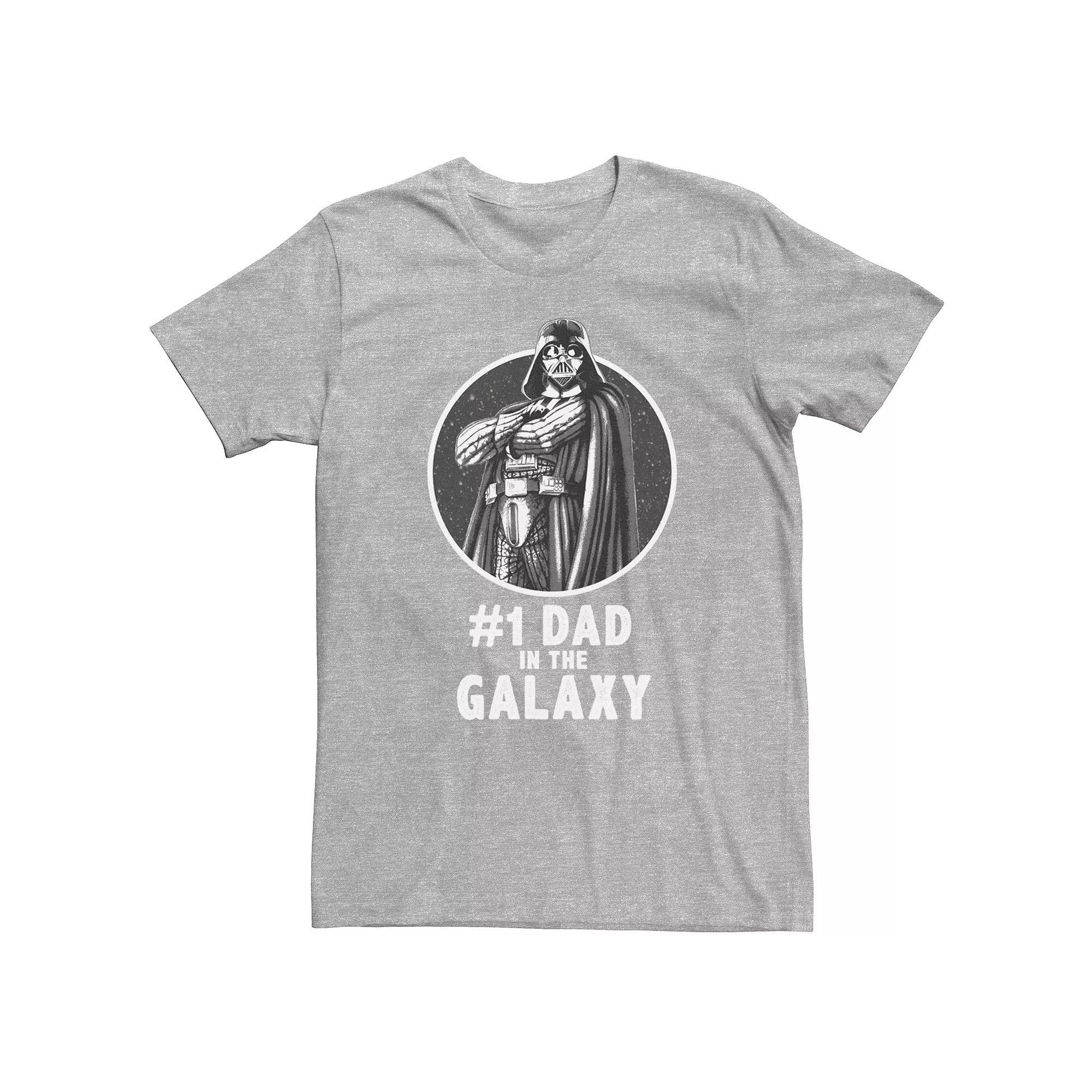 Men's Star Wars Darth Vader #1 Dad In The Galaxy Tee, Size: Small, Athletic Grey Product Image