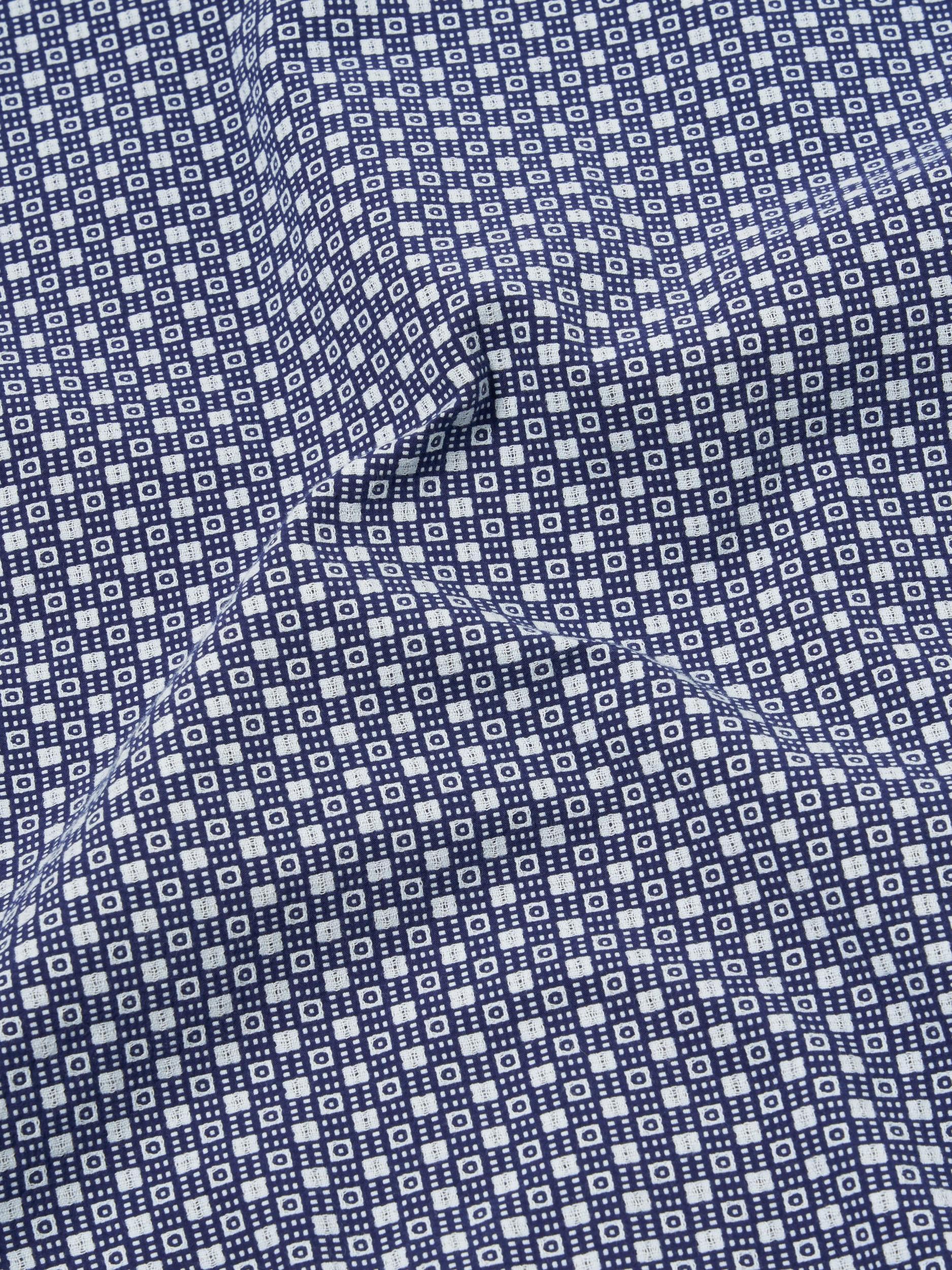 Navy Tile 3 Cotton Simple Short Product Image