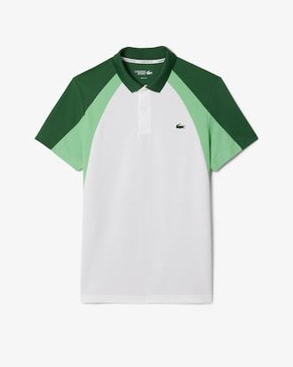 Colour-Block Printed Tennis Polo Shirt Product Image