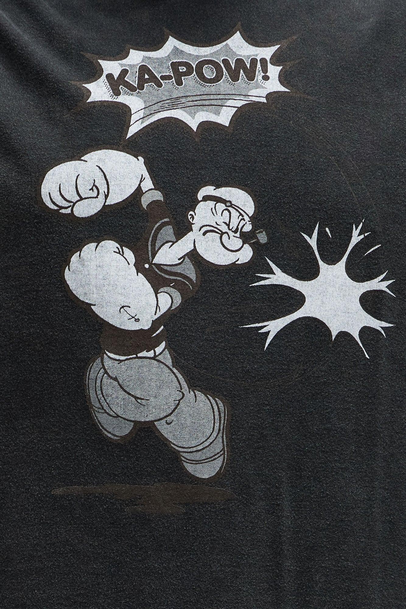 Popeye The Knock-Out Man Short Sleeve Tee - Black Wash Product Image