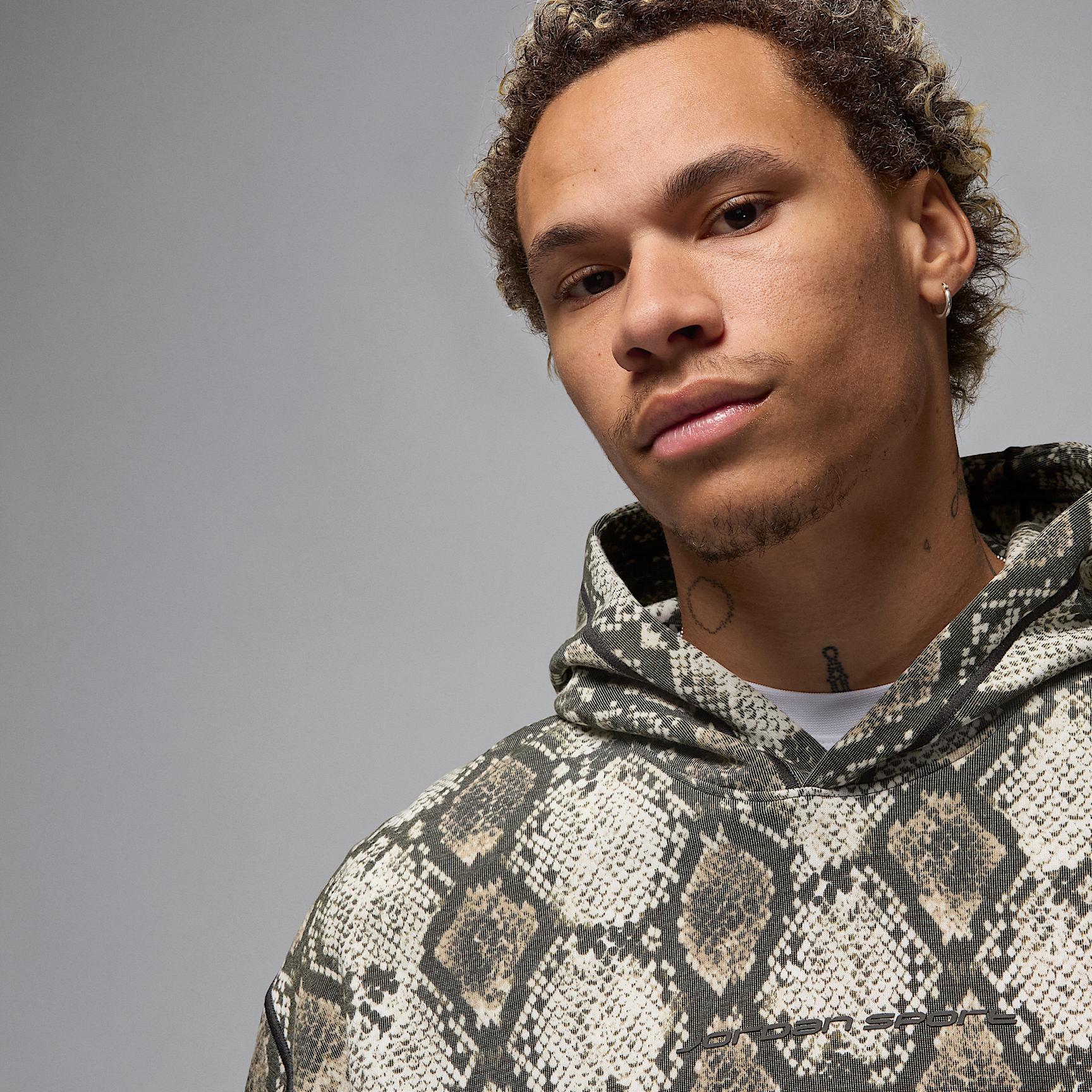 Jordan Sport Hoop Fleece Men's Dri-FIT Printed Pullover Hoodie Product Image