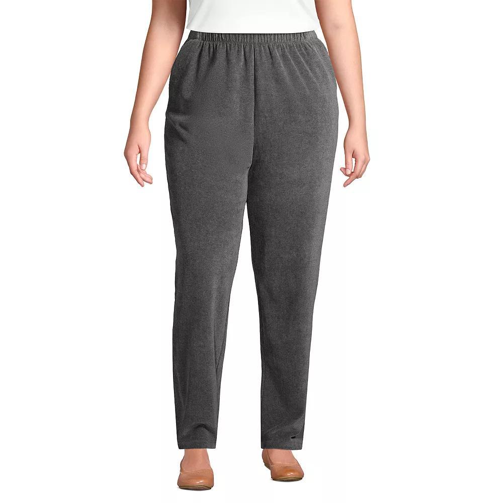 Plus Size Lands' End Sport Knit High-Rise Corduroy Pull-On Pants, Women's, Size: 1XL, Rich Brown Product Image