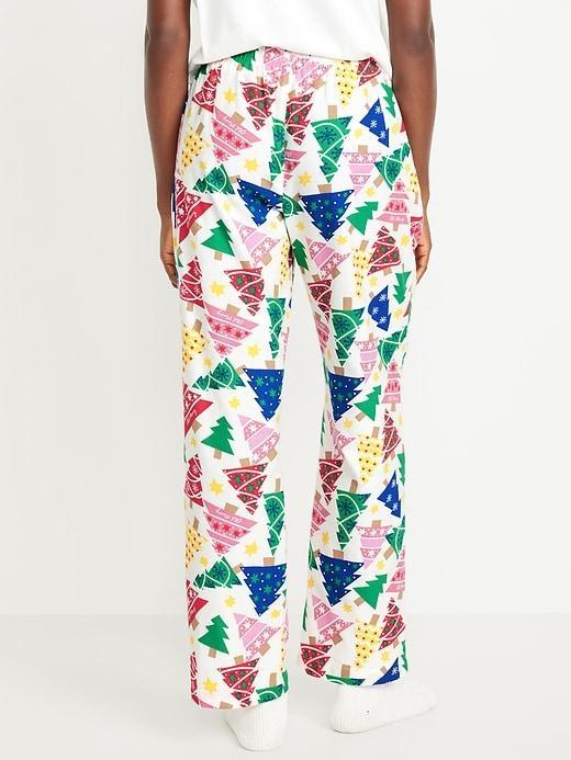 Mid-Rise Flannel Pajama Pants for Women Product Image