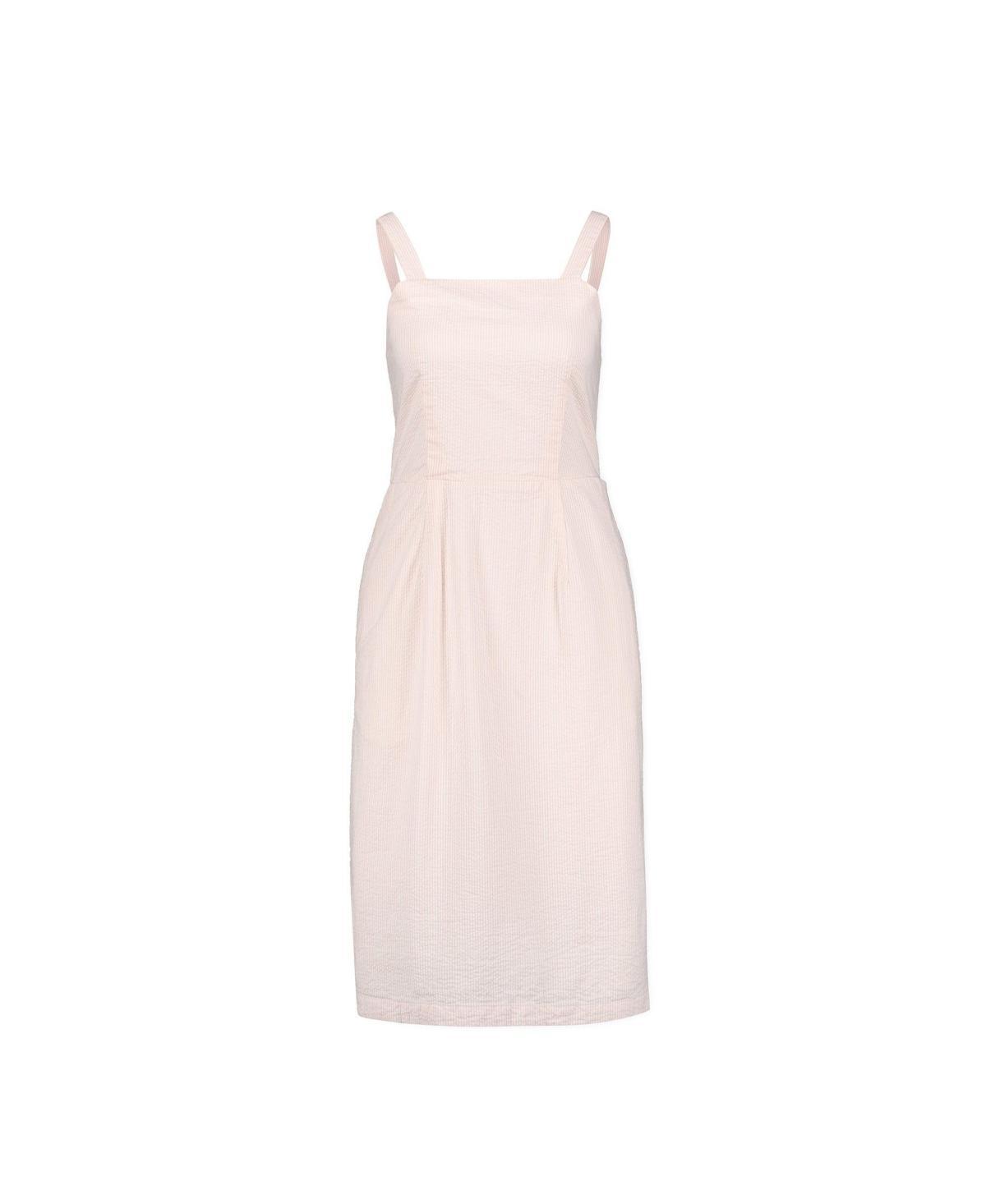 Hope & Henry Women's Organic Seersucker Sheath Dress in Navy Gingham Seersucker at Nordstrom, Size 8 Product Image