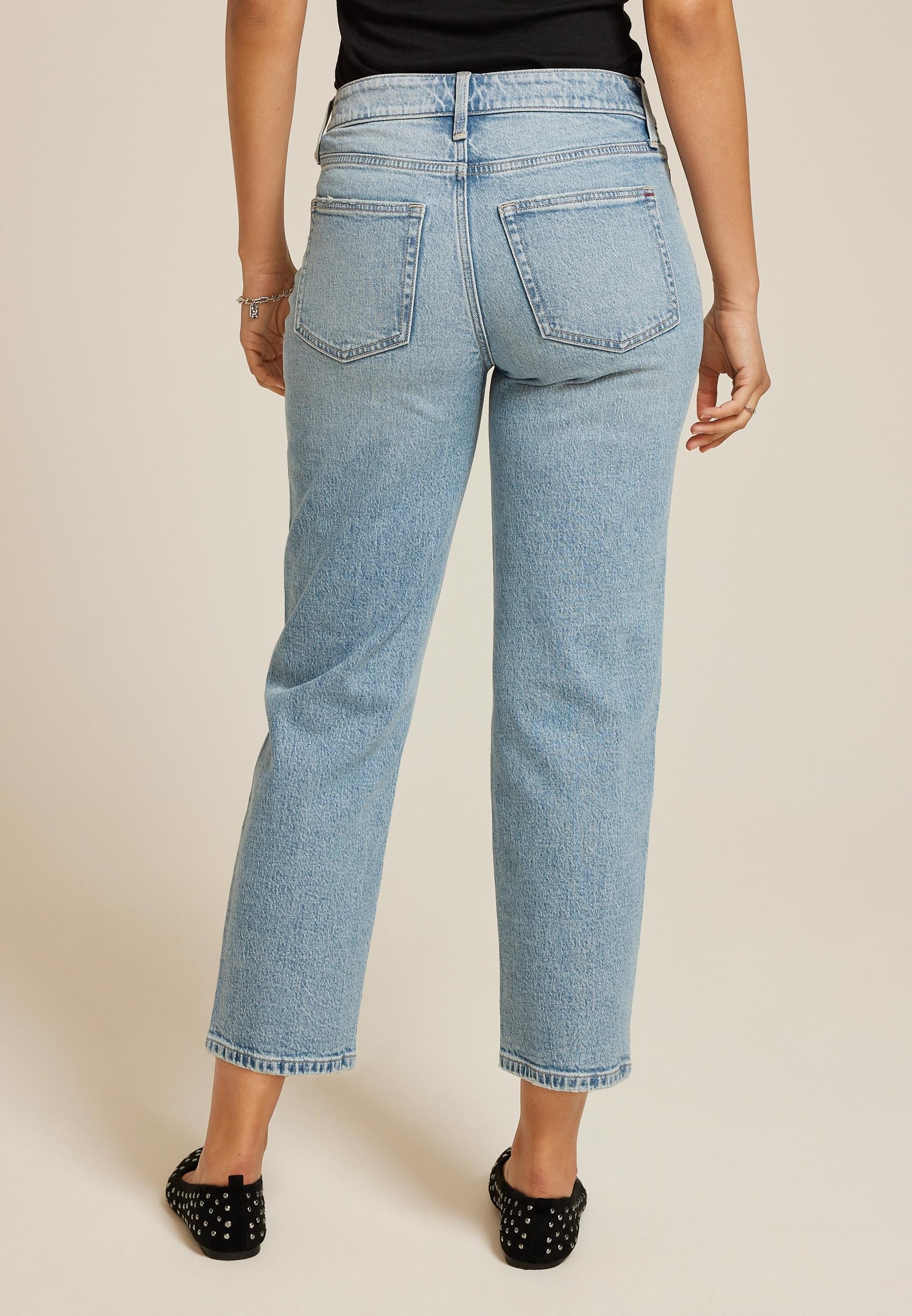 edgely™ Light High Rise Ripped Relaxed Straight Ankle Jean Product Image
