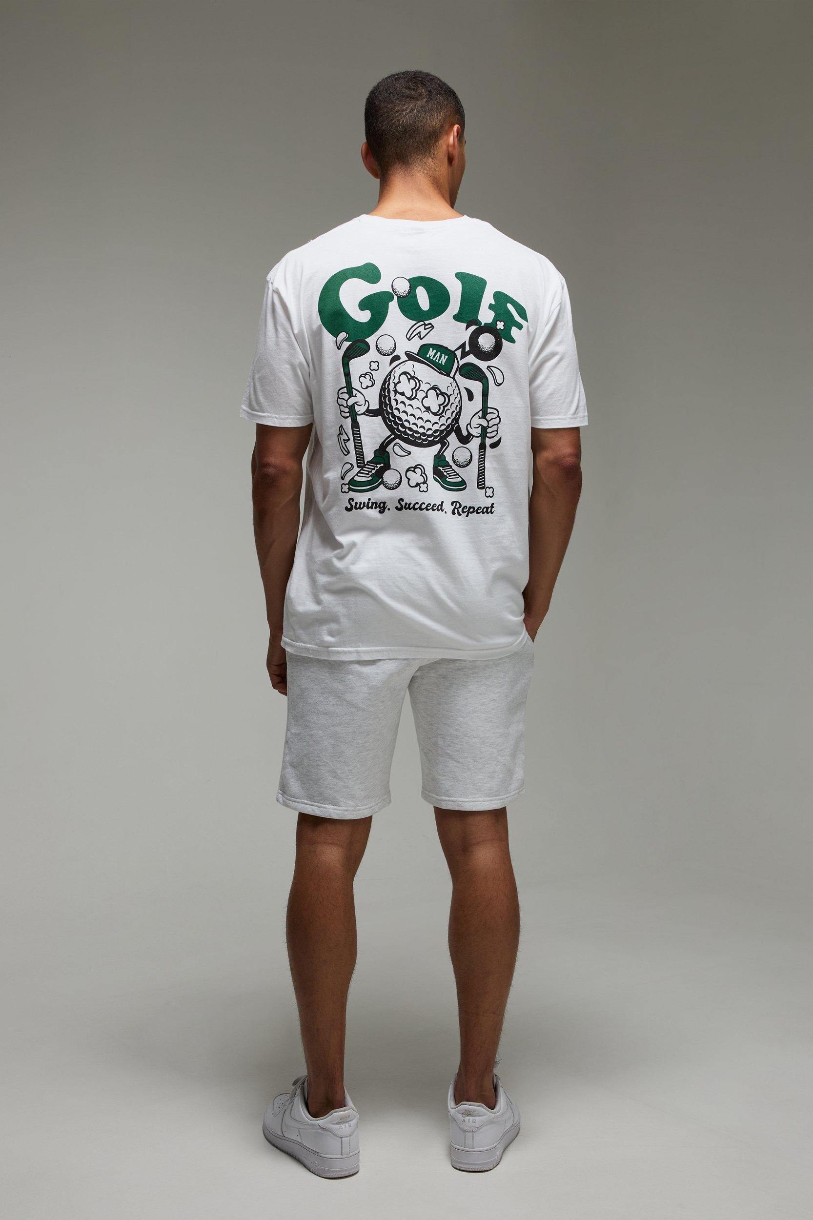 Man Active Golf Oversized T-shirt | boohooMAN USA Product Image