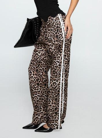 Buzzer Track Pants Leopard Product Image