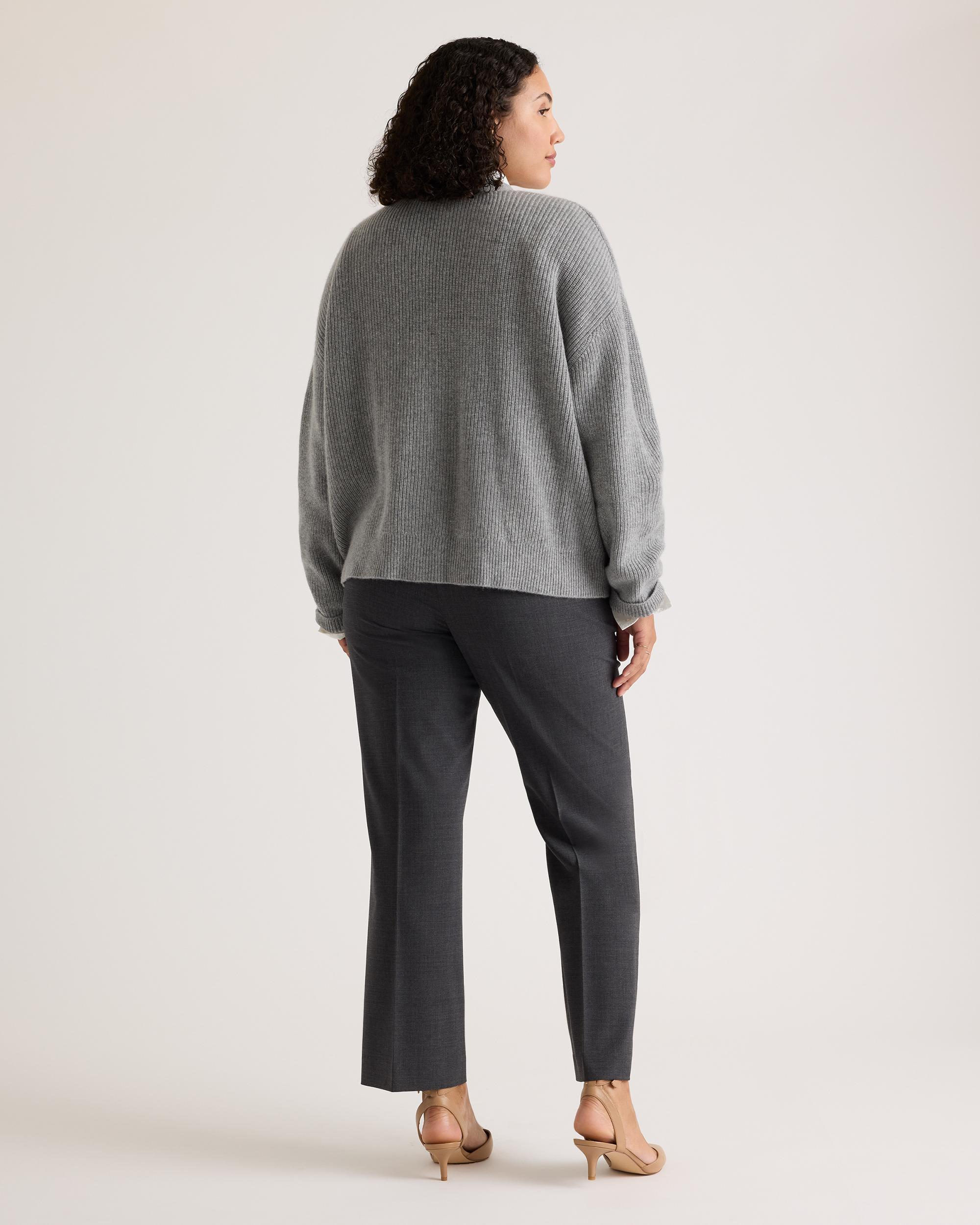 Quince | Women's Mongolian Cashmere Fisherman Boxy Cropped Cardigan Sweater Size XS Product Image
