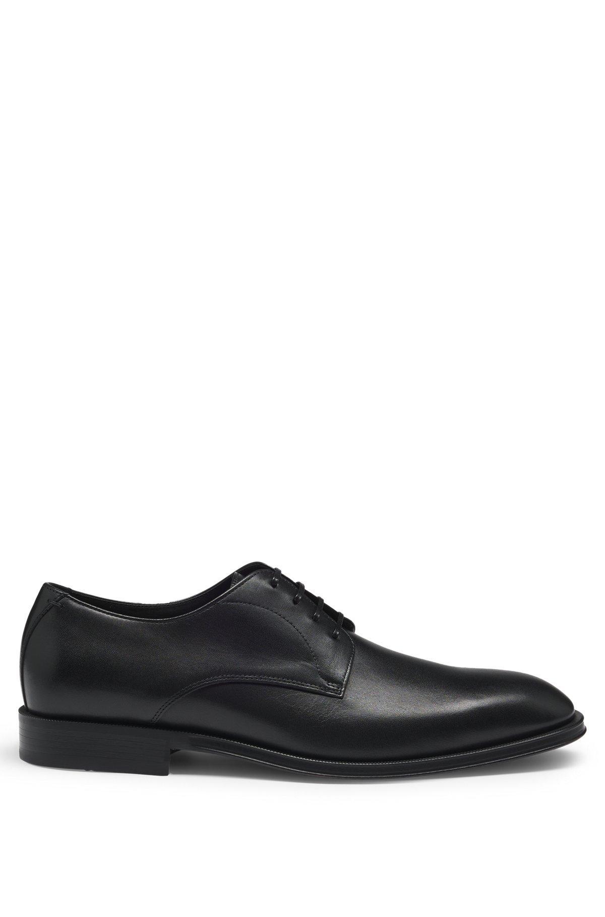 Italian leather Derby shoes with stitching details Product Image