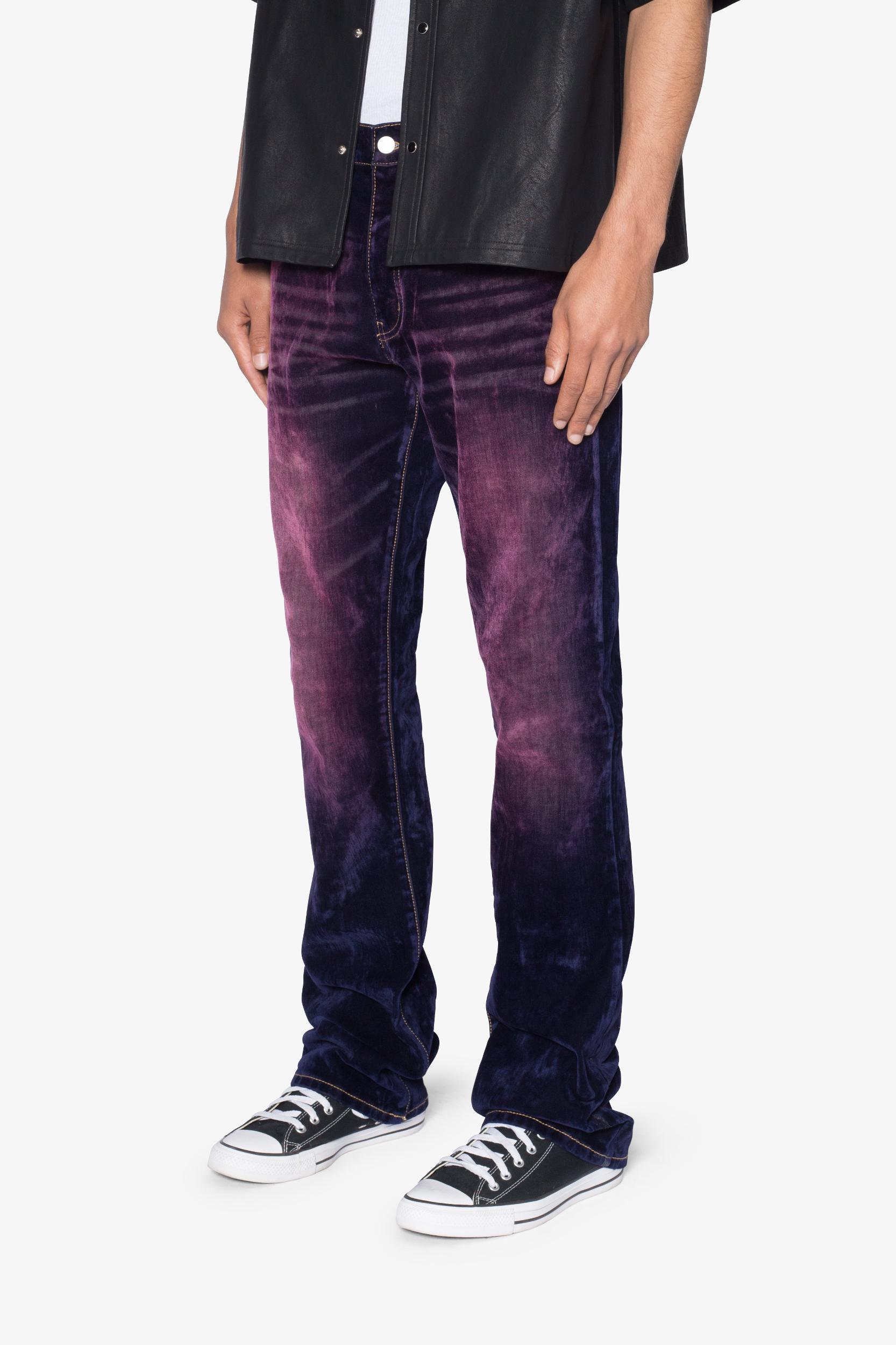 B577 Suede Flare Denim - Purple Product Image