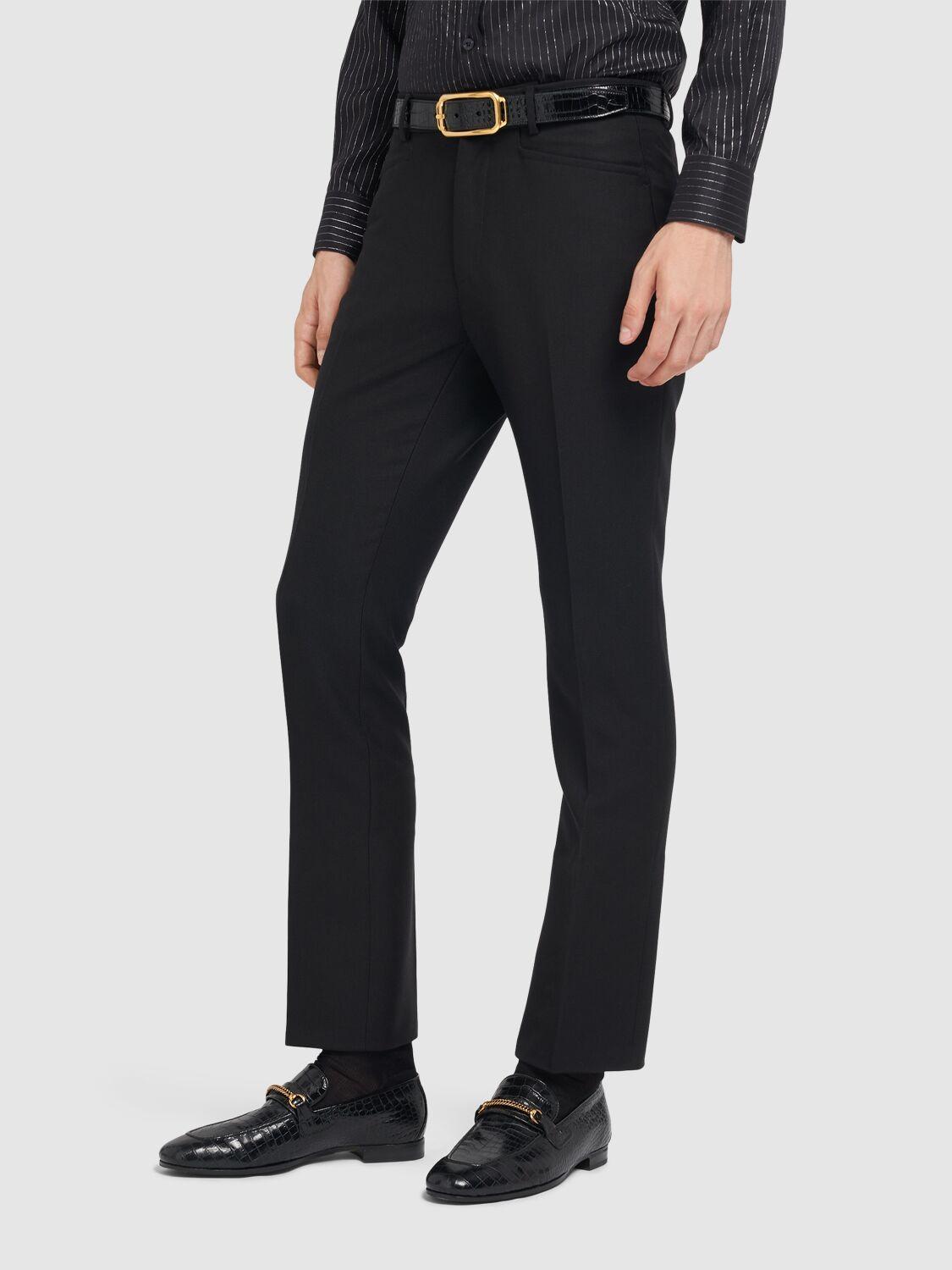 TOM FORD Leather Chain Bailey Loafers In Black Product Image