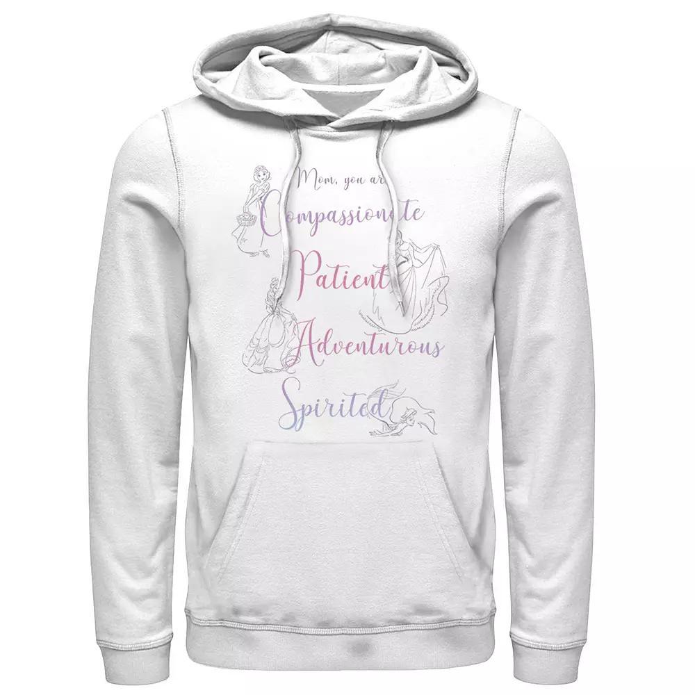 Men's Disney Princess Line Art Mom You Are Hoodie, Size: XL, White Product Image