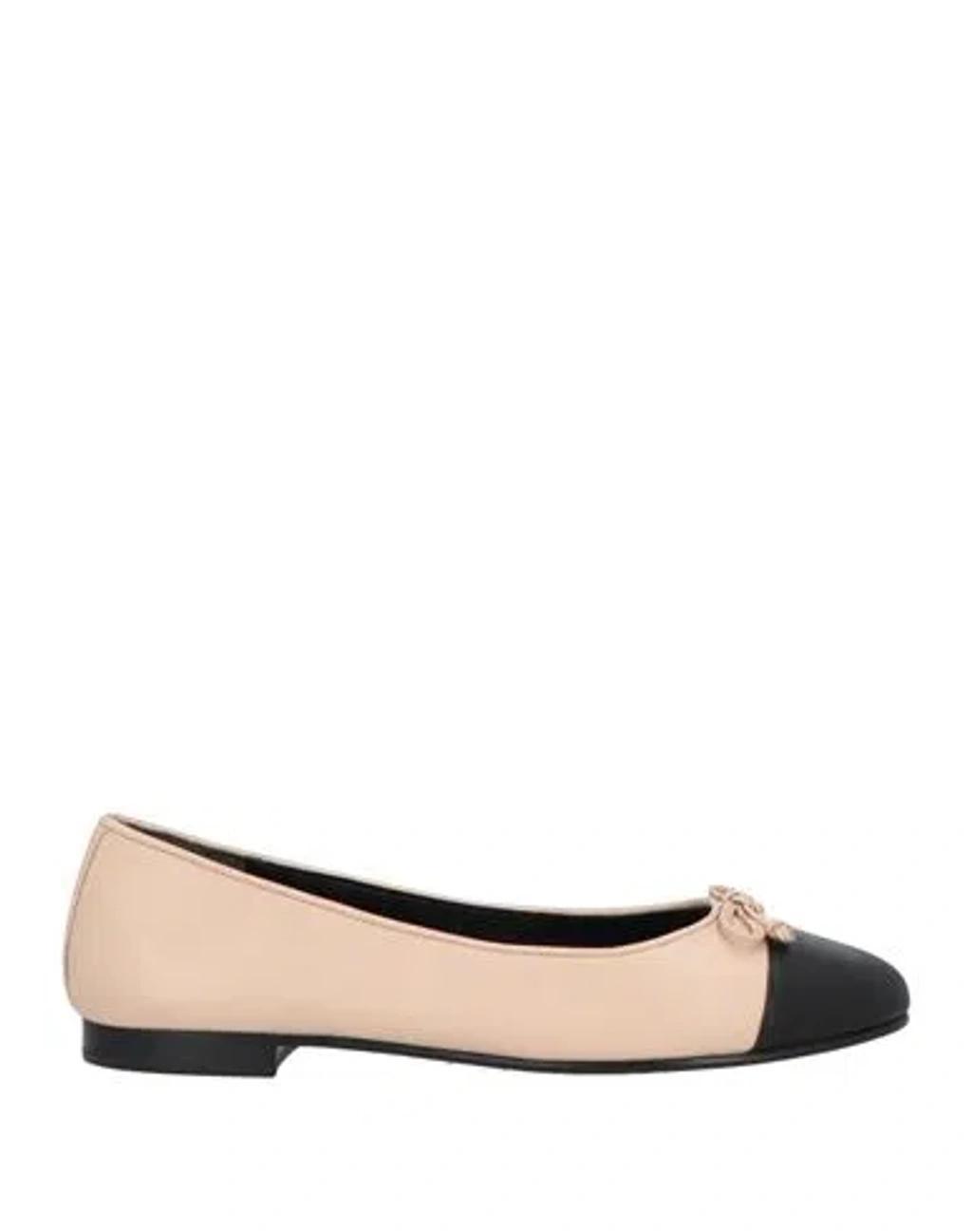 TORY BURCH 5mm Cap-toe Leather Ballet In Pink Product Image