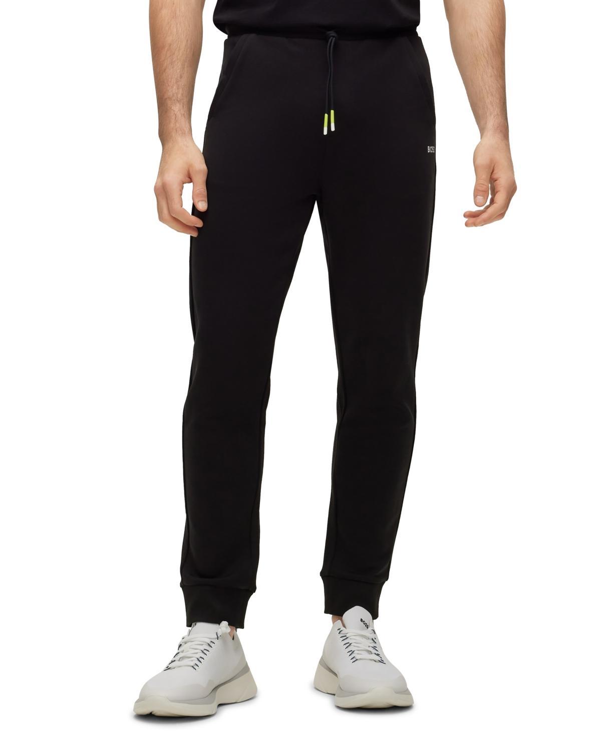 Mens Regular-Fit Tracksuit Bottoms With Multi-Colored Logos Product Image
