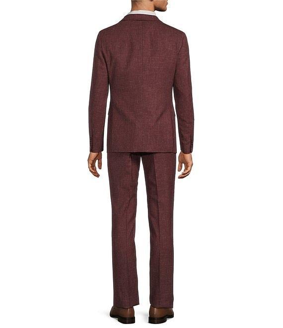 John Varvatos Slim Fit Flat Front Fancy Solid 2-Piece Suit Product Image