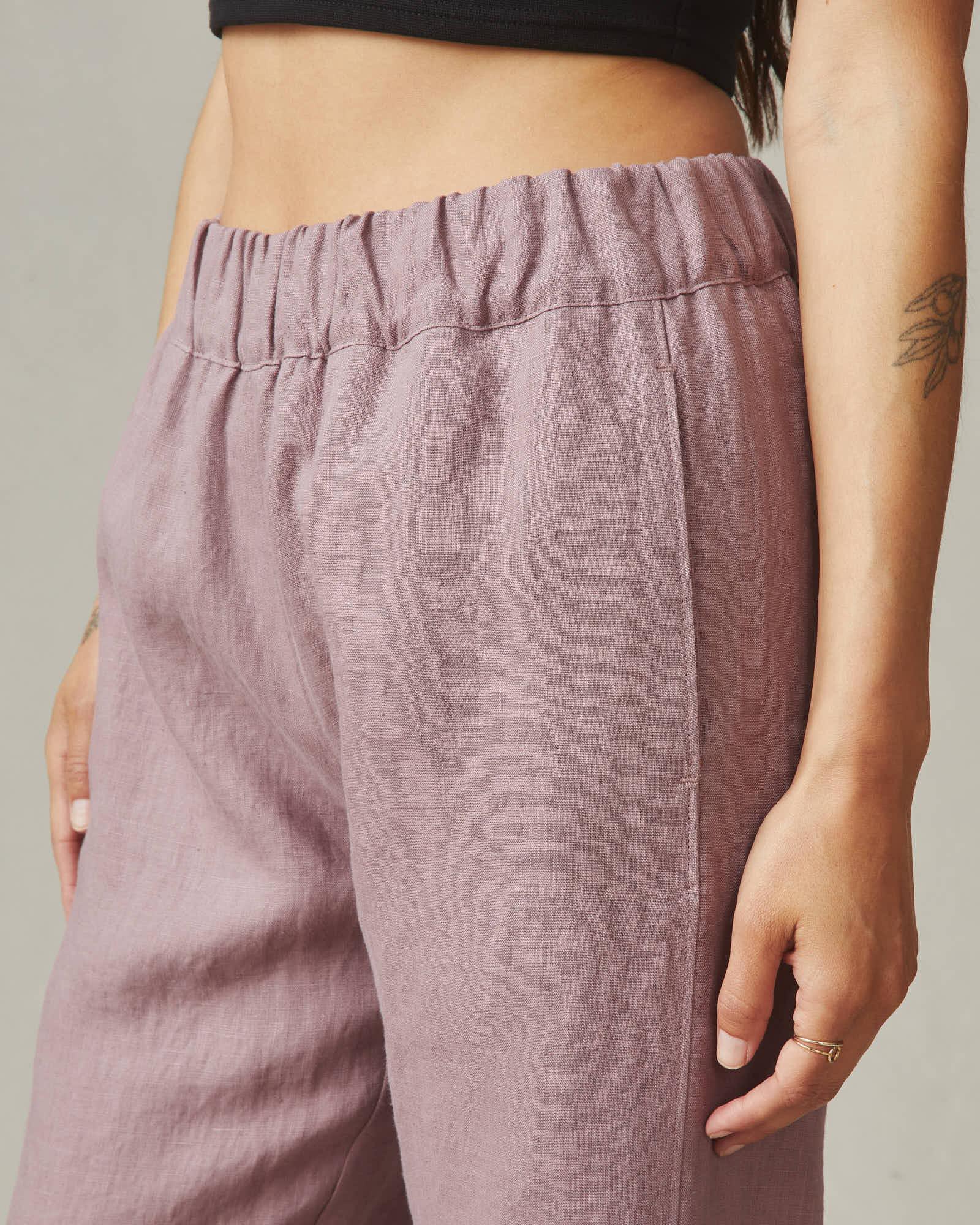 Women's Linen Pant - Twilight Mauve Product Image
