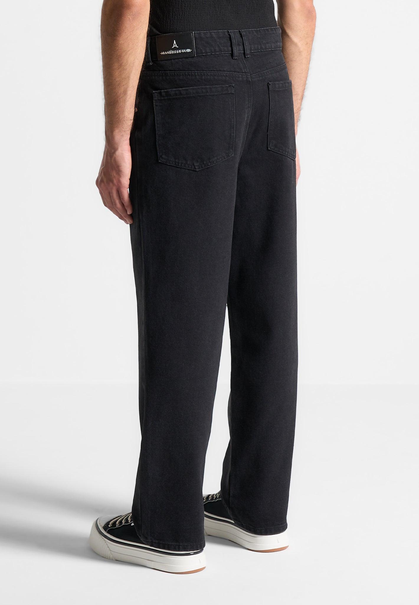 Arnault - Pleated Jeans - Washed Black Male Product Image