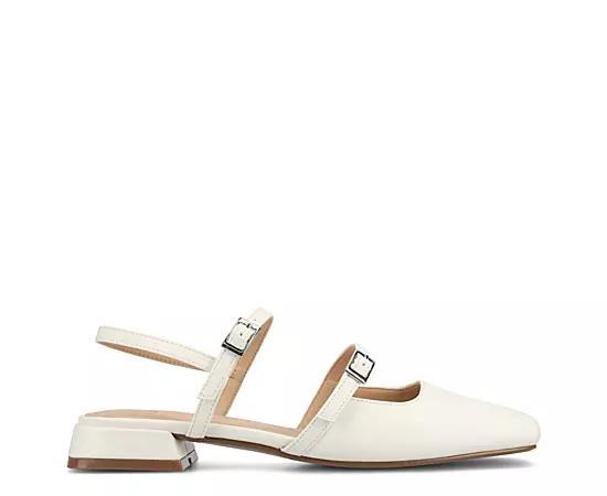 Journee Tru Comfort Foam™ Gretchenn Women's Flats, Size: 7 Wide, White Product Image
