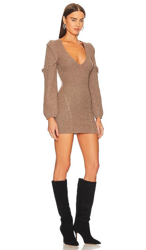x REVOLVE Malina Deep V Neck Knit Dress Michael Costello Product Image