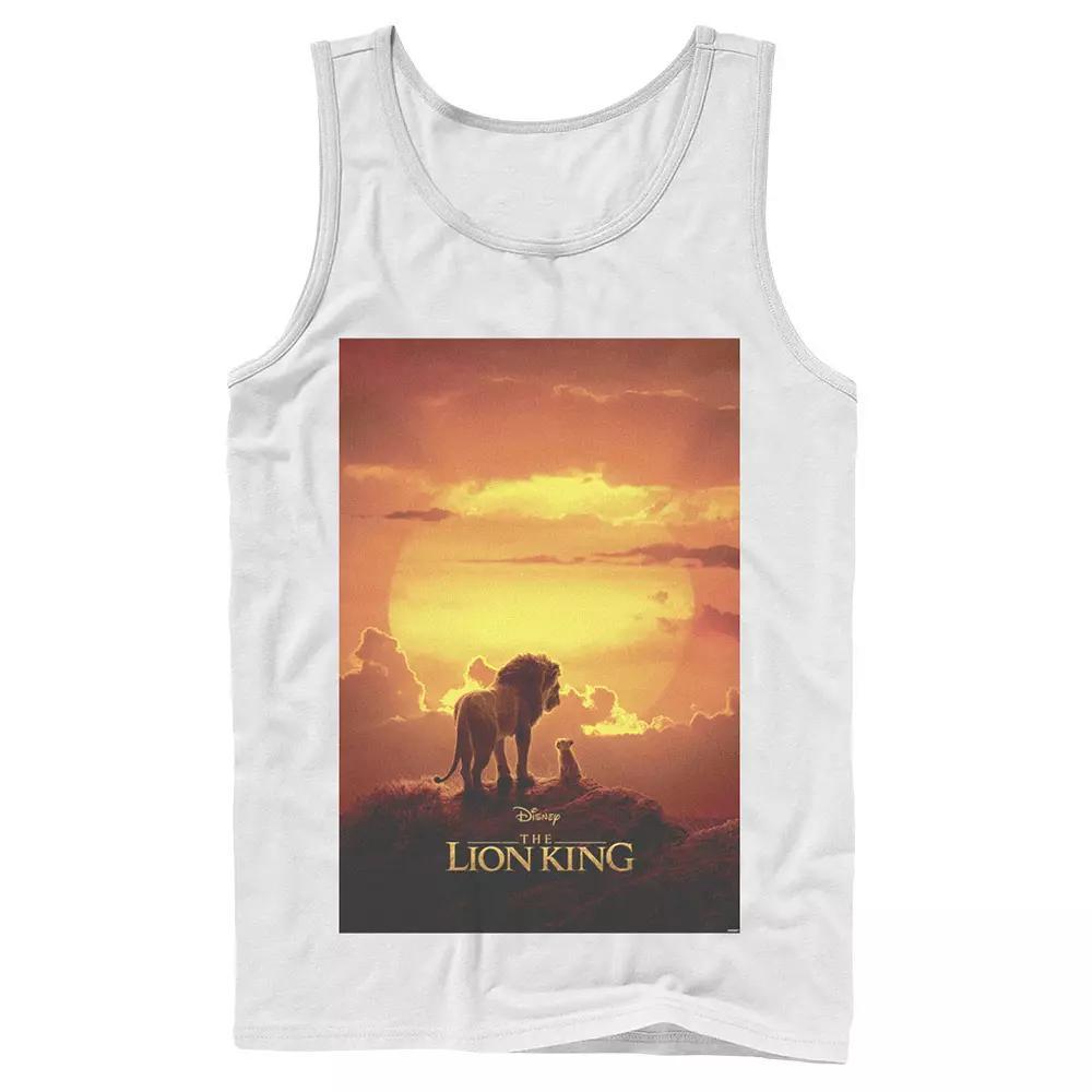 Disney's The Lion King Pride Rock Live Action Movie Poster Men's Tank Top, Size: Large, White Product Image
