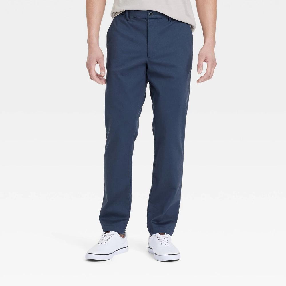 Men's Comfort Wear Slim Fit Chino Pants - Goodfellow & Co™ Blue 36x32 Product Image
