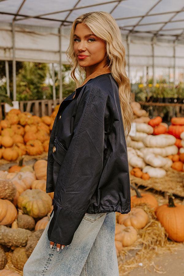 Crisp Mornings Cargo Jacket in Navy Product Image