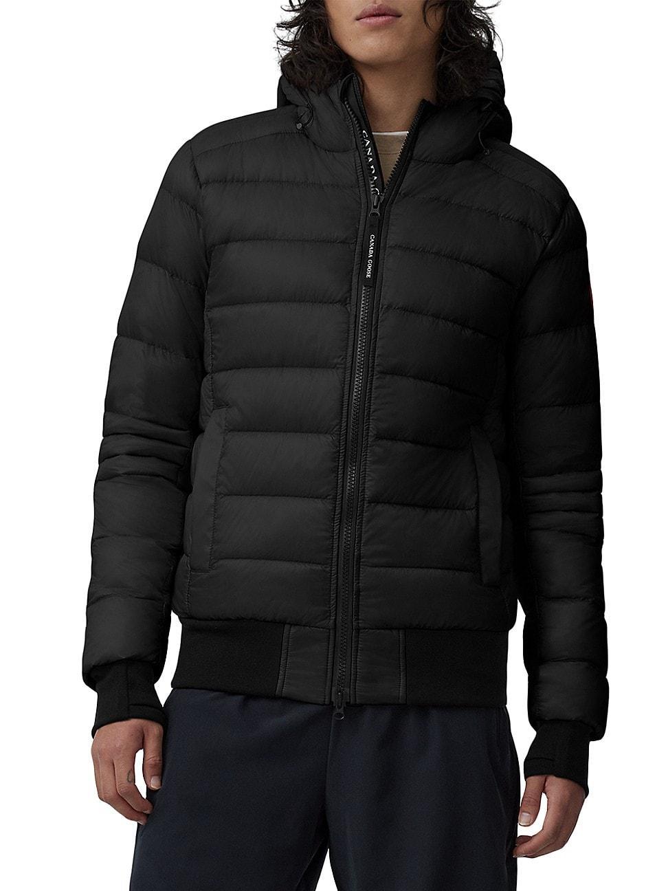 Mens Crofton Hooded Down Bomber Jacket Product Image