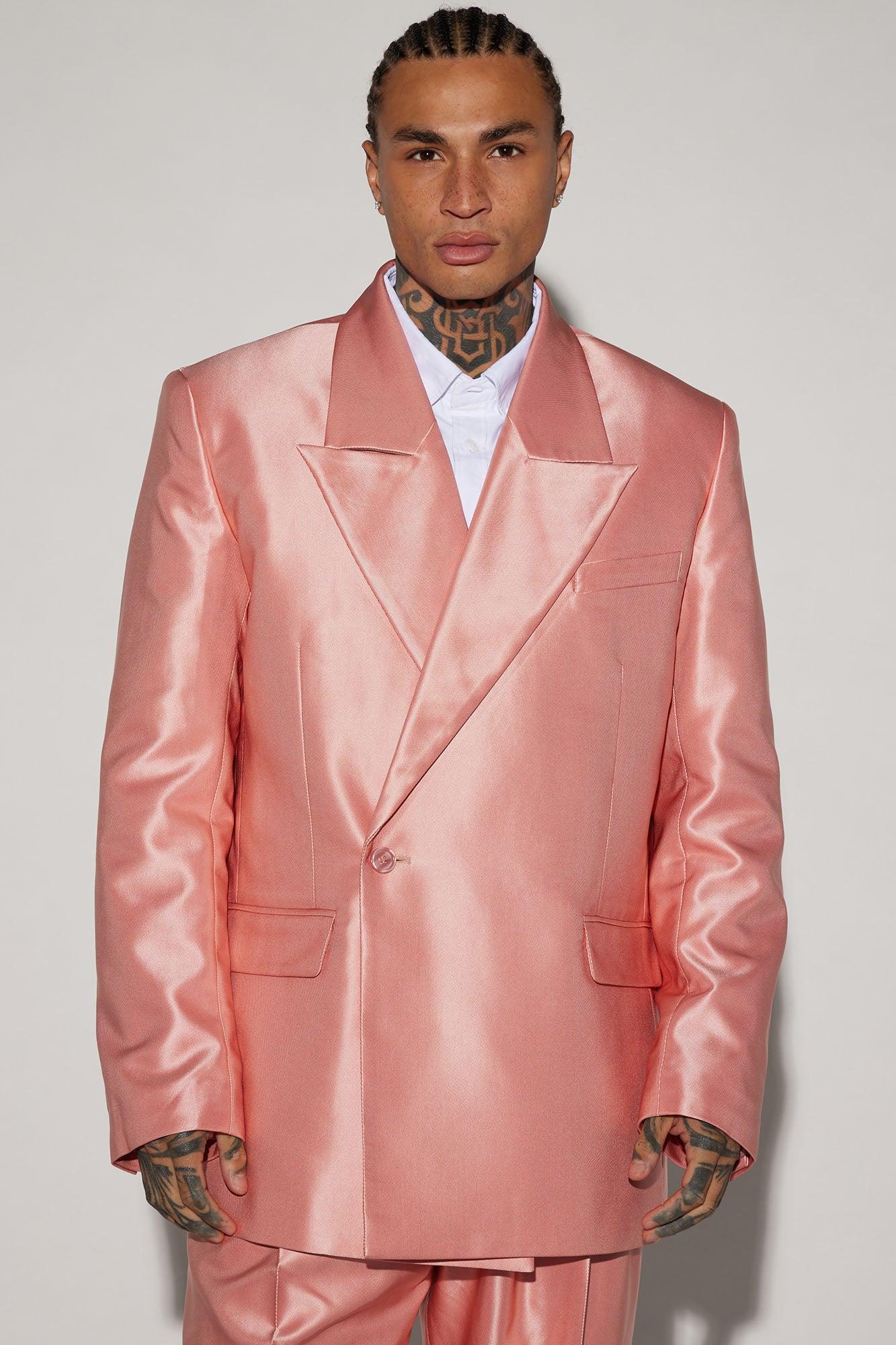 Call On Me Boxy Double Breasted Suit Jacket - Mauve Product Image