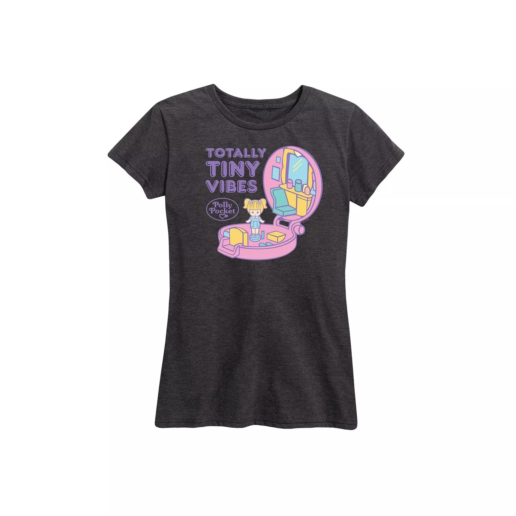 Plus Polly Pocket Totally Tiny Vibes Graphic Tee, Womens Heather Grey Product Image