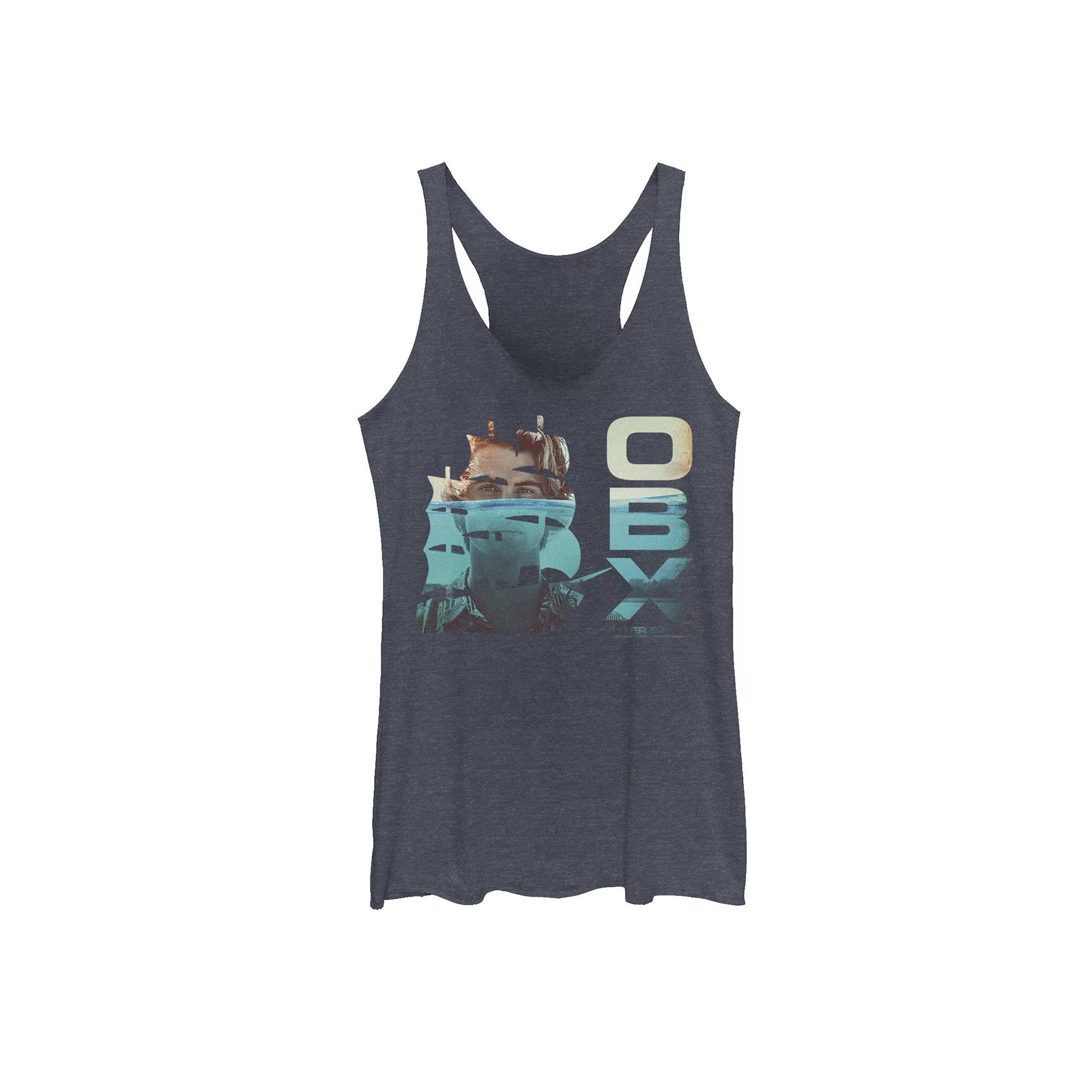 Juniors' Outer Banks John B Sunken Ship Graphic Tank Top, Girl's, Size: XS, Navy Grey Product Image