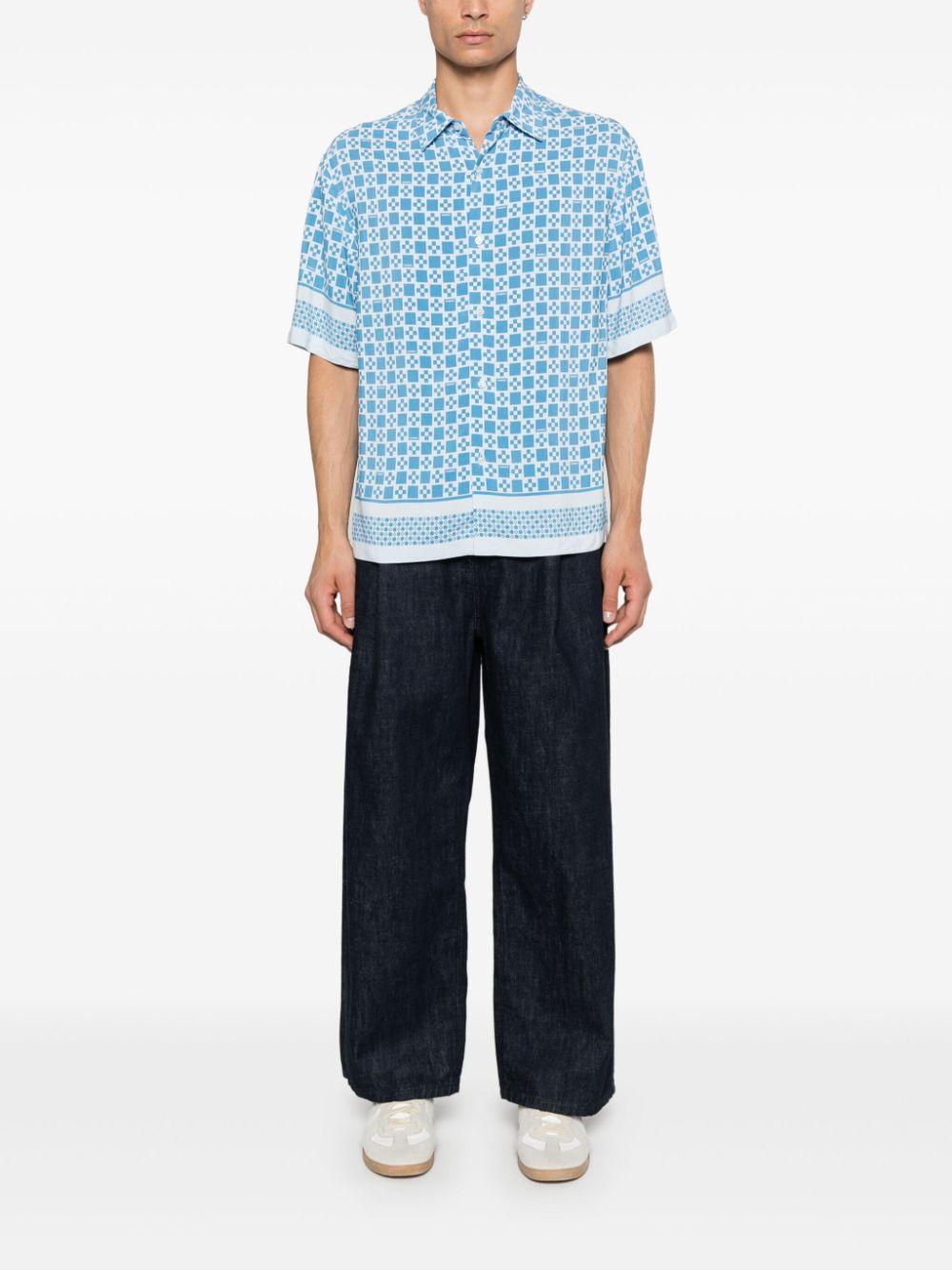 square cross-motif shirt Product Image