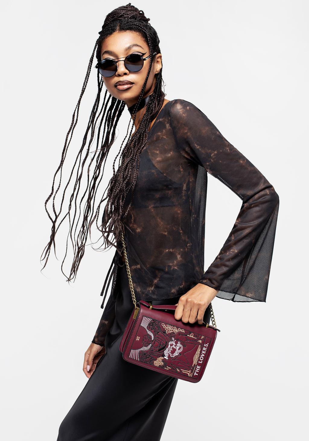 Lovers Embroidered Crossbody Clutch Bag Product Image