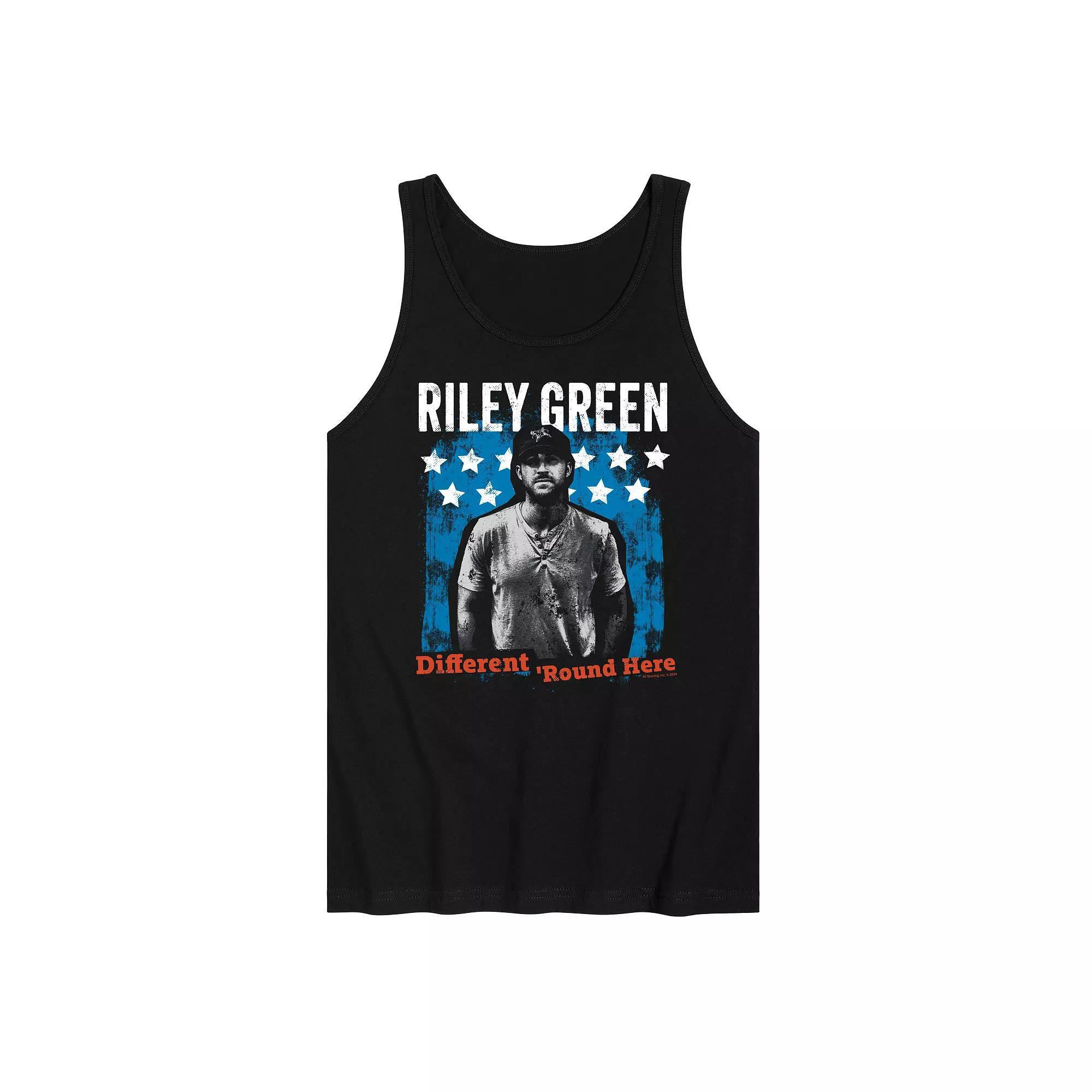 Mens Riley Green Different Round Here Graphic Tank Top Product Image