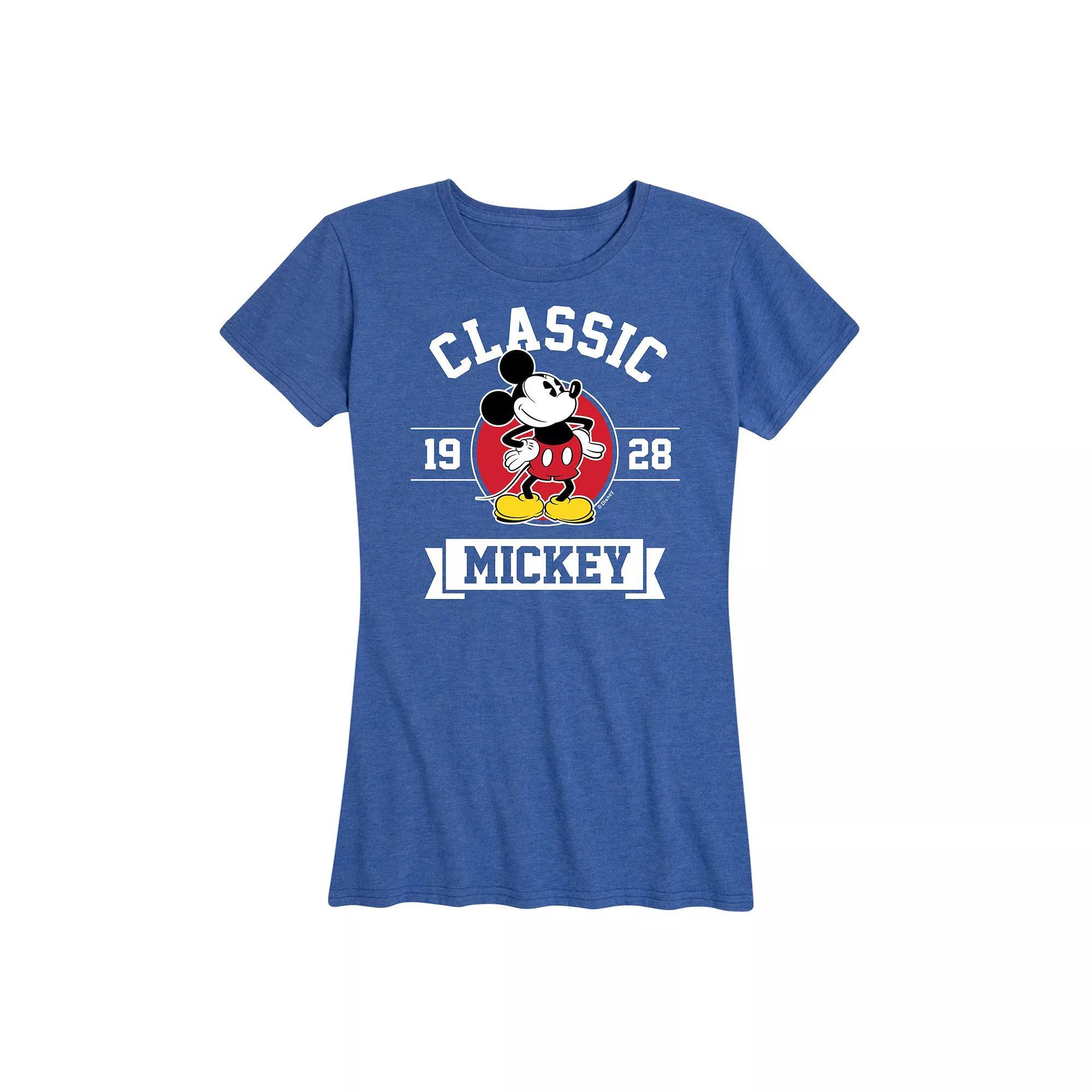Disney's Mickey Mouse Women's Classic 1928 Graphic Tee, Size: Large, Grey Blue Product Image