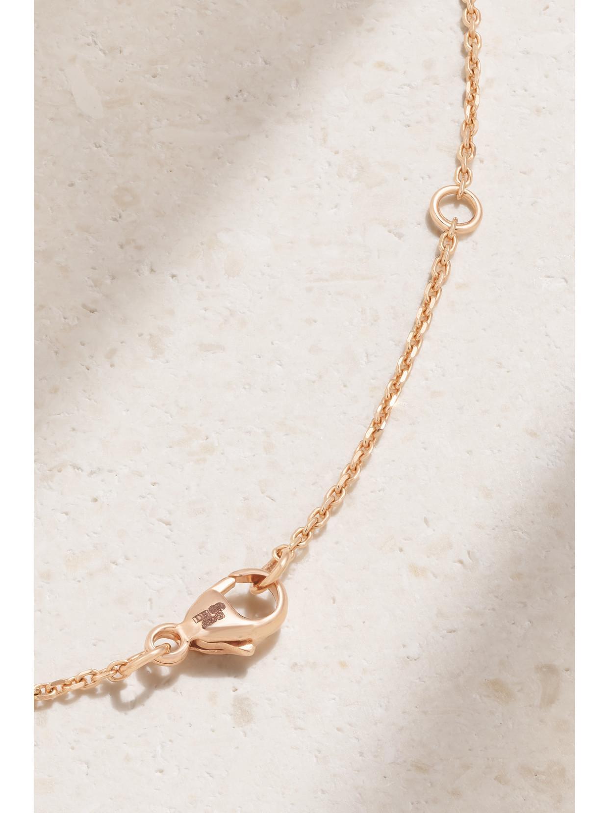 DE BEERS Portraits Of Nature Butterfly 18-karat Rose Gold Diamond Necklace Product Image