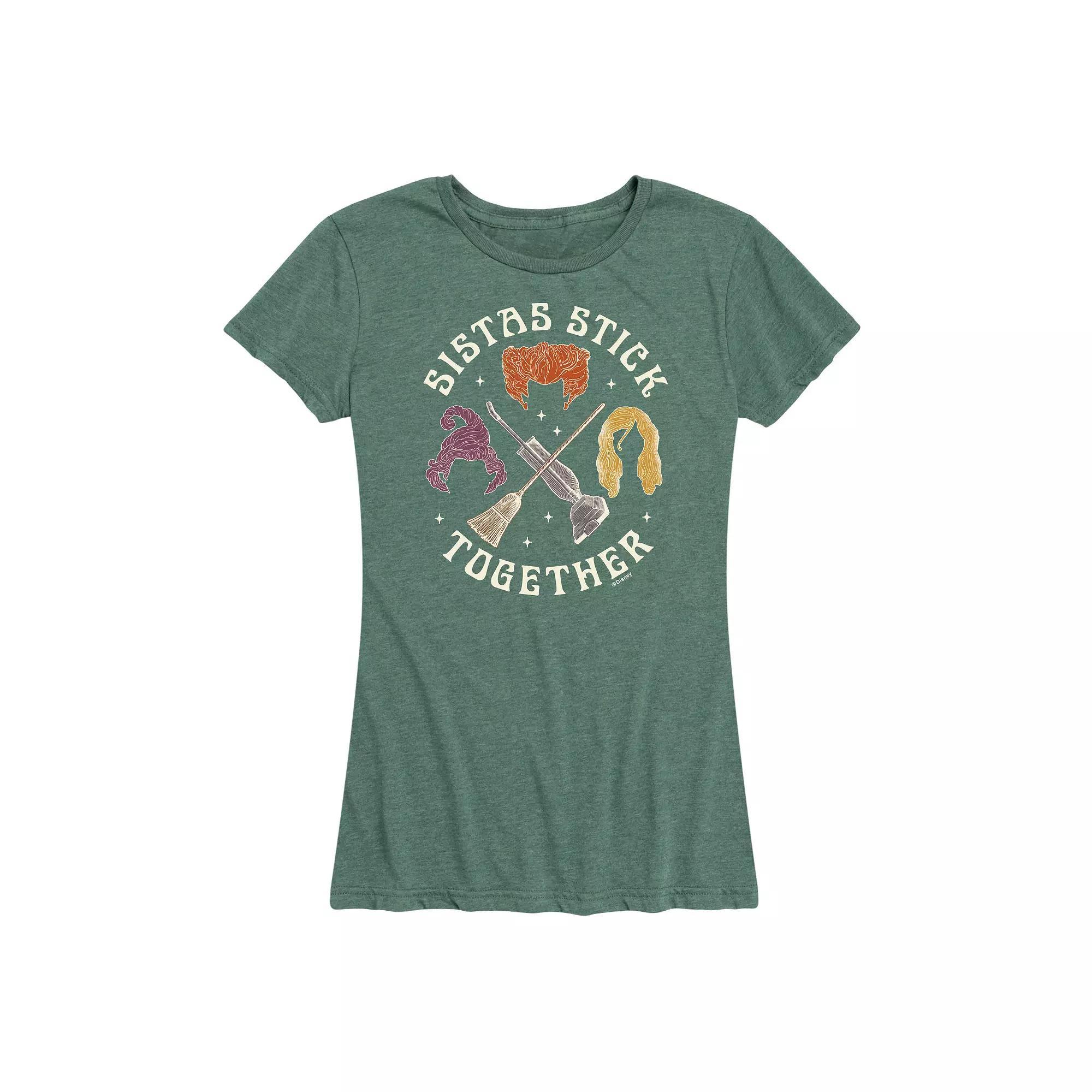 Disney's Hocus Pocus Women's Sistas Stick Together Graphic Tee, Girl's, Size: XXL, Blue Product Image