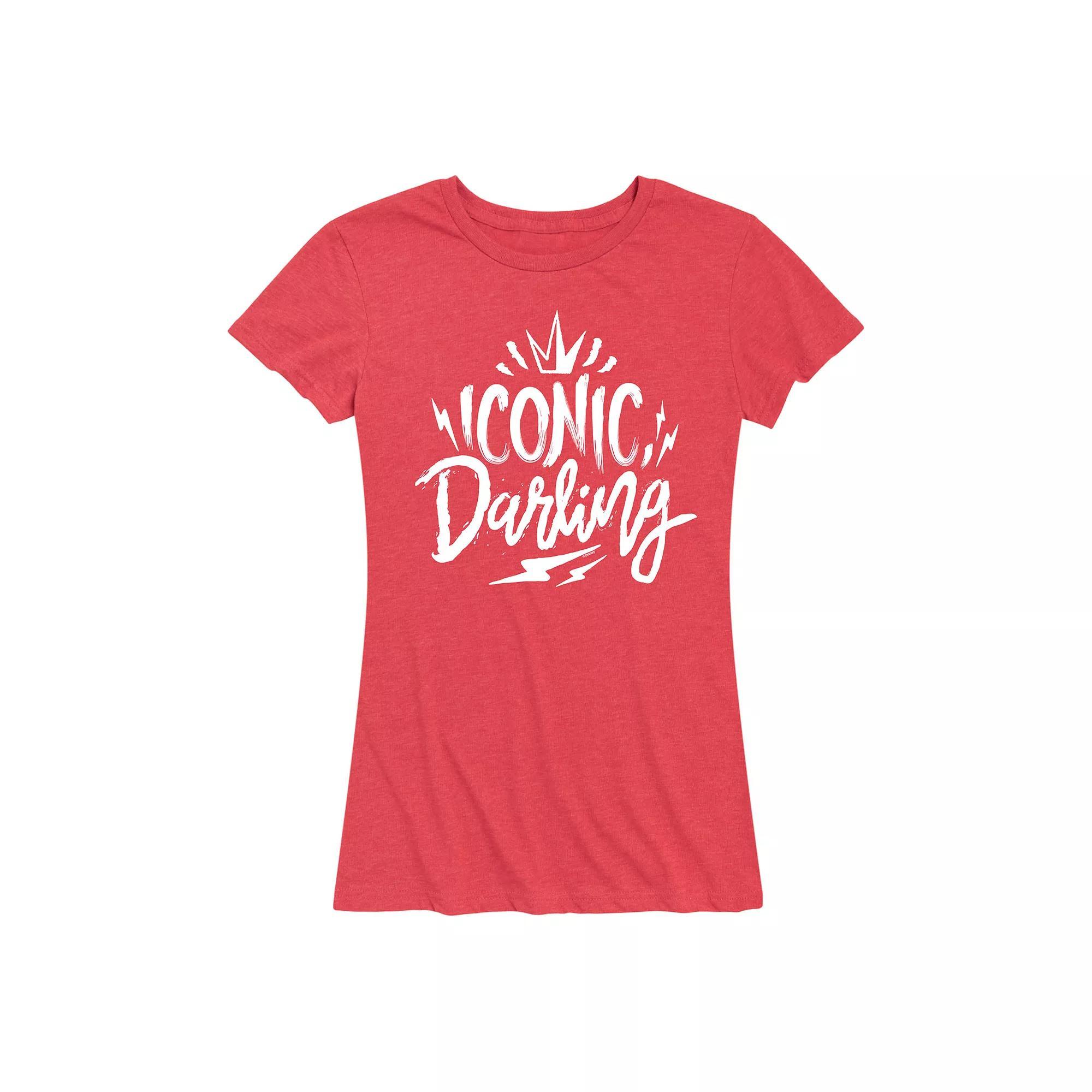 Disneys Cruella Womens Iconic Darling Graphic Tee Grey Red Product Image