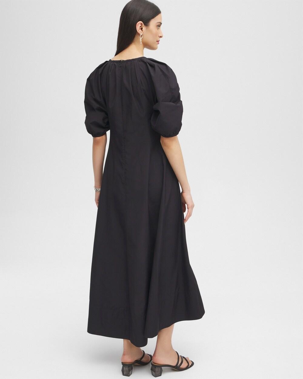 Women's™ Ruched Sleeve Dress size 6   Chico's Black Label - Black - Women Product Image