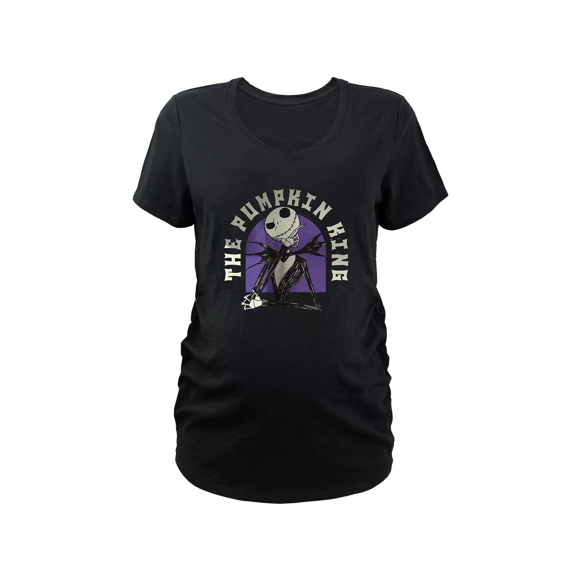 Disney's The Nightmare Before Christmas Jack Skellington The Pumpkin King Maternity Graphic Tee, Women's, Size: XXL-MAT, Black Product Image