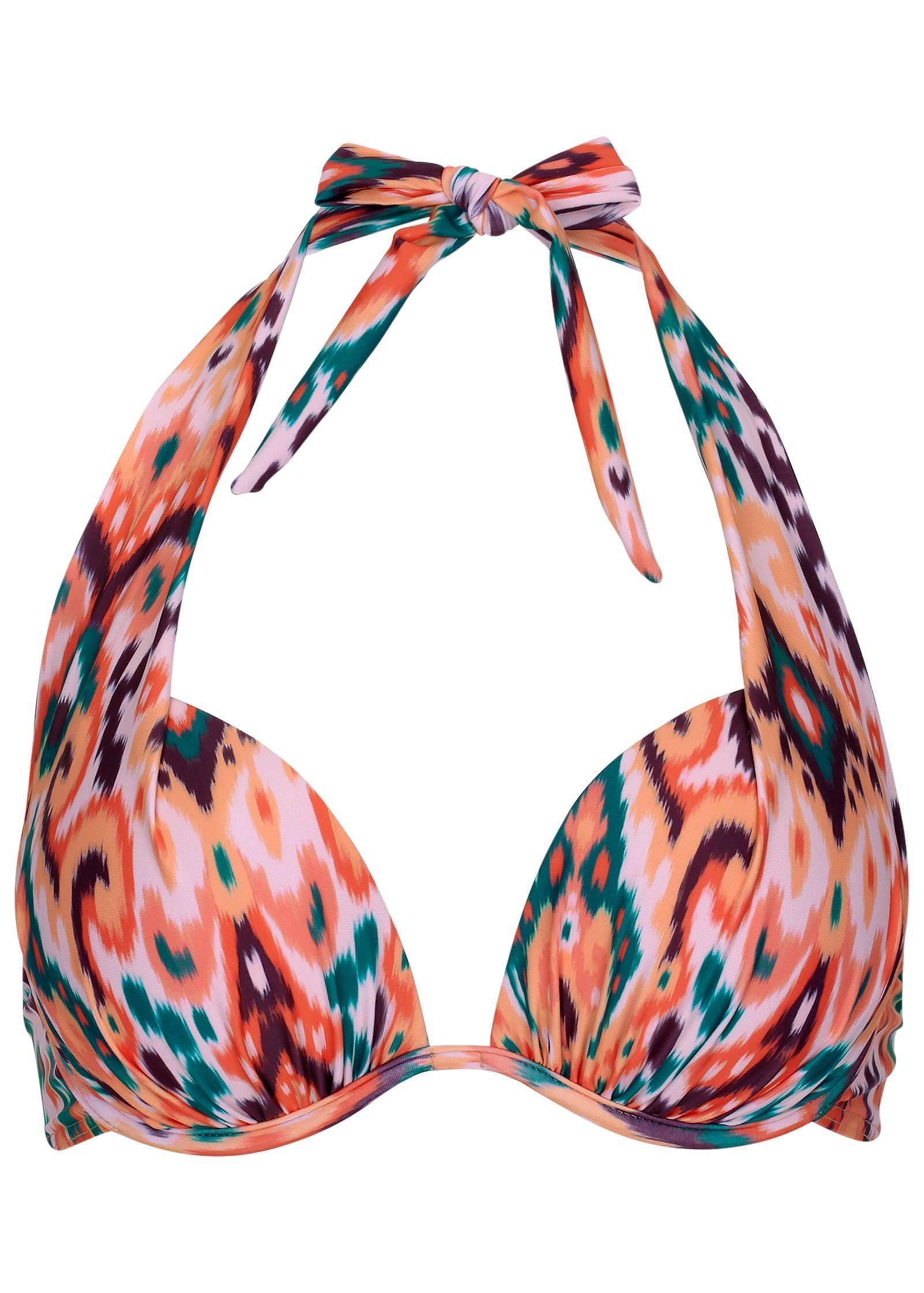 Marilyn Push-Up Halter Top - Ikat Chandelier Product Image