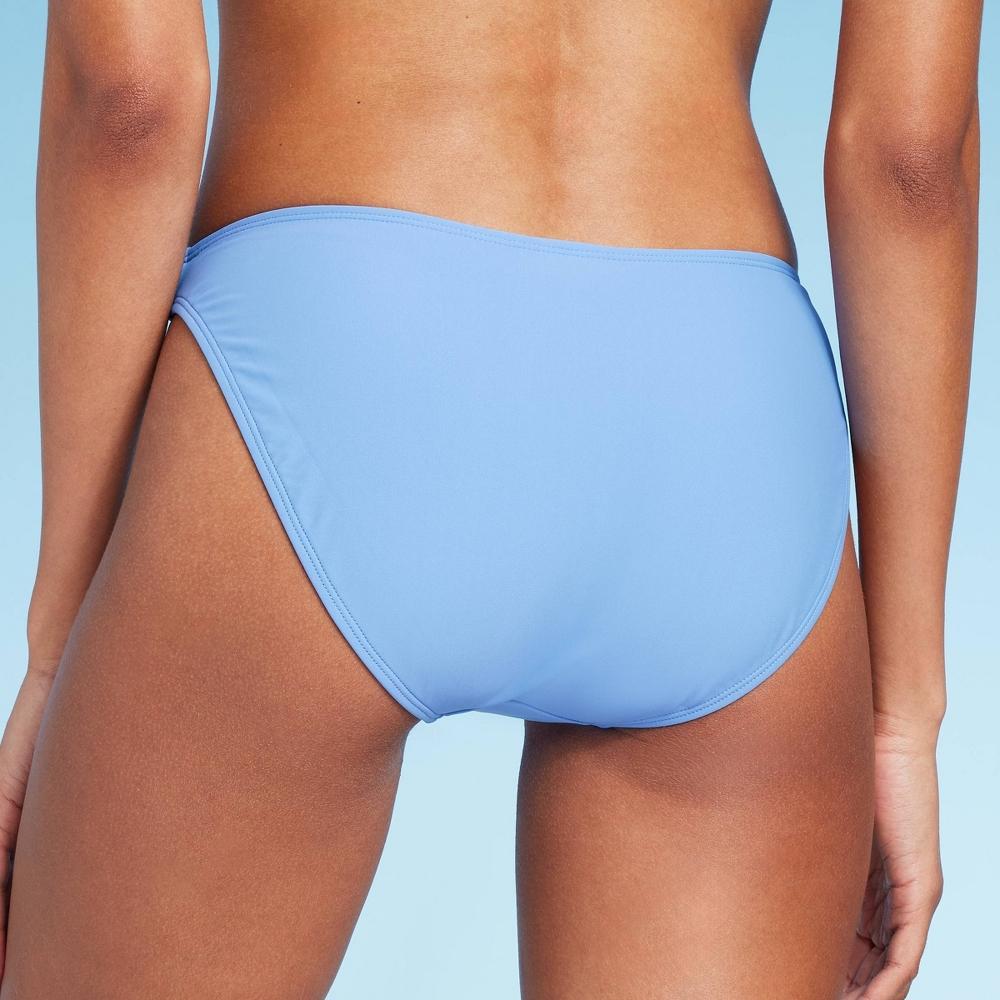 Womens Low-Rise High Leg Medium Coverage Bikini Bottom - Shade & Shore Blue XL Product Image