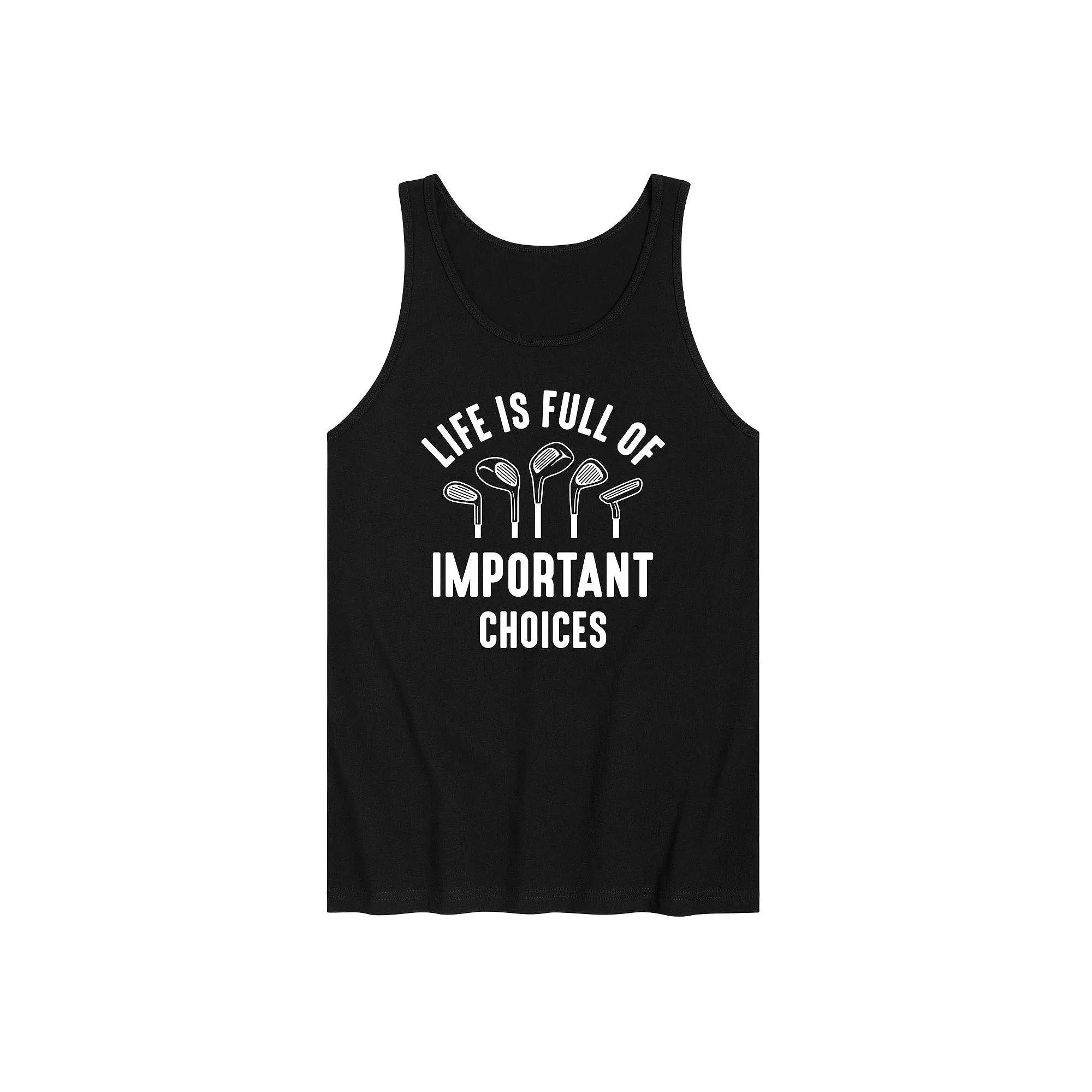 Mens Life Is Full Of Important Choices Tank Top Product Image