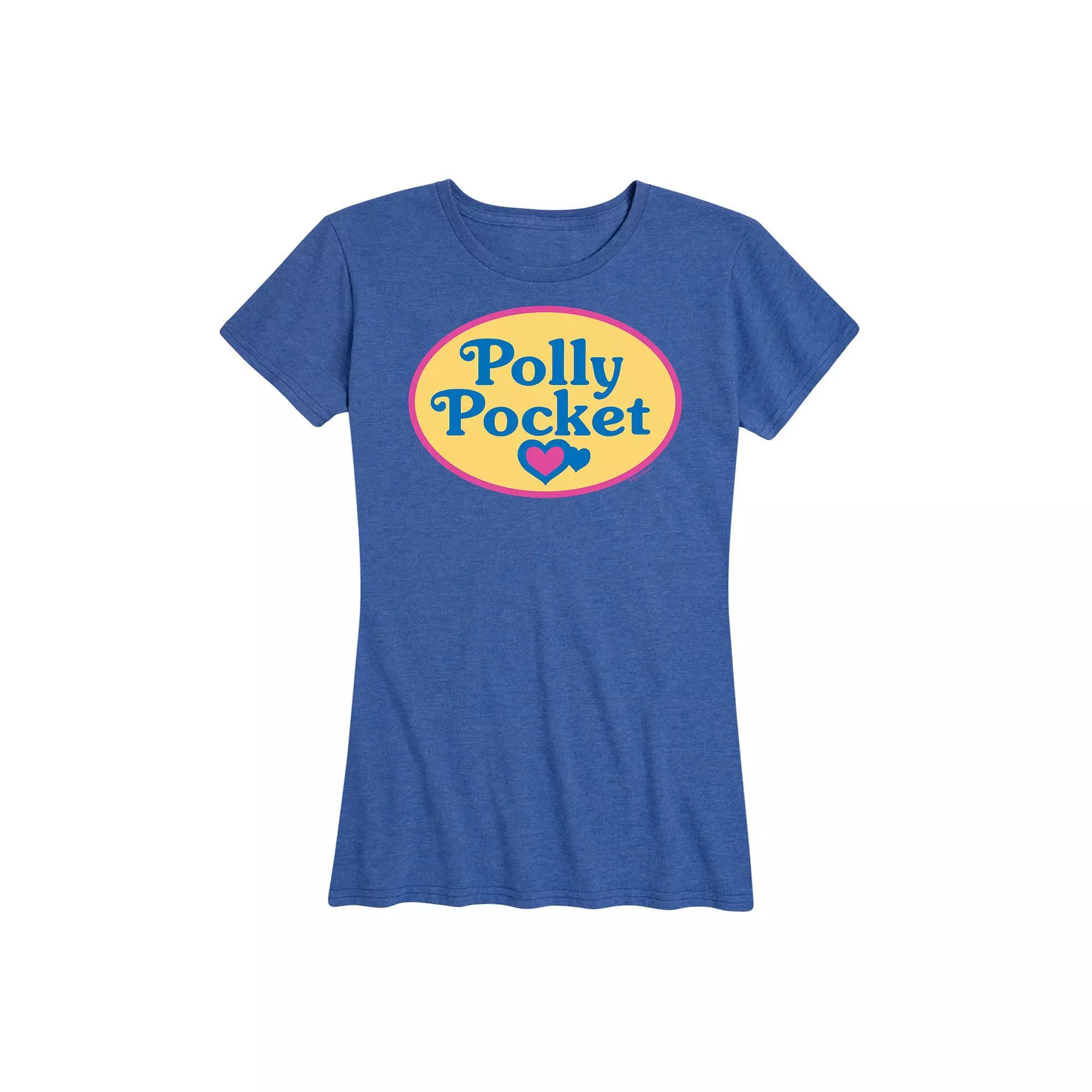 Womens Polly Pocket Color Logo Graphic Tee Blue Product Image